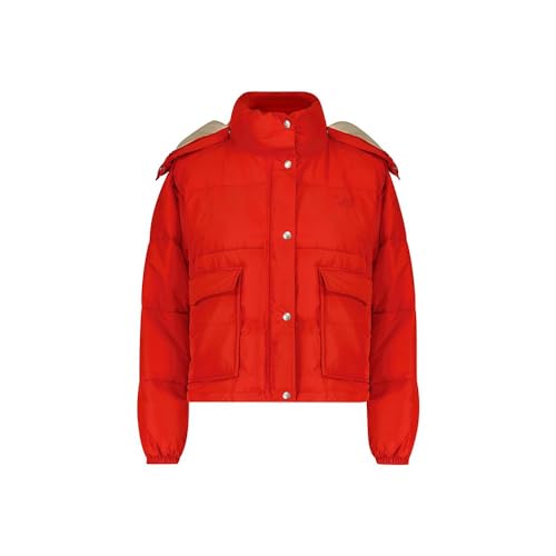 Lee Hooded Short Puffer doudoune femme XS rouge capuche