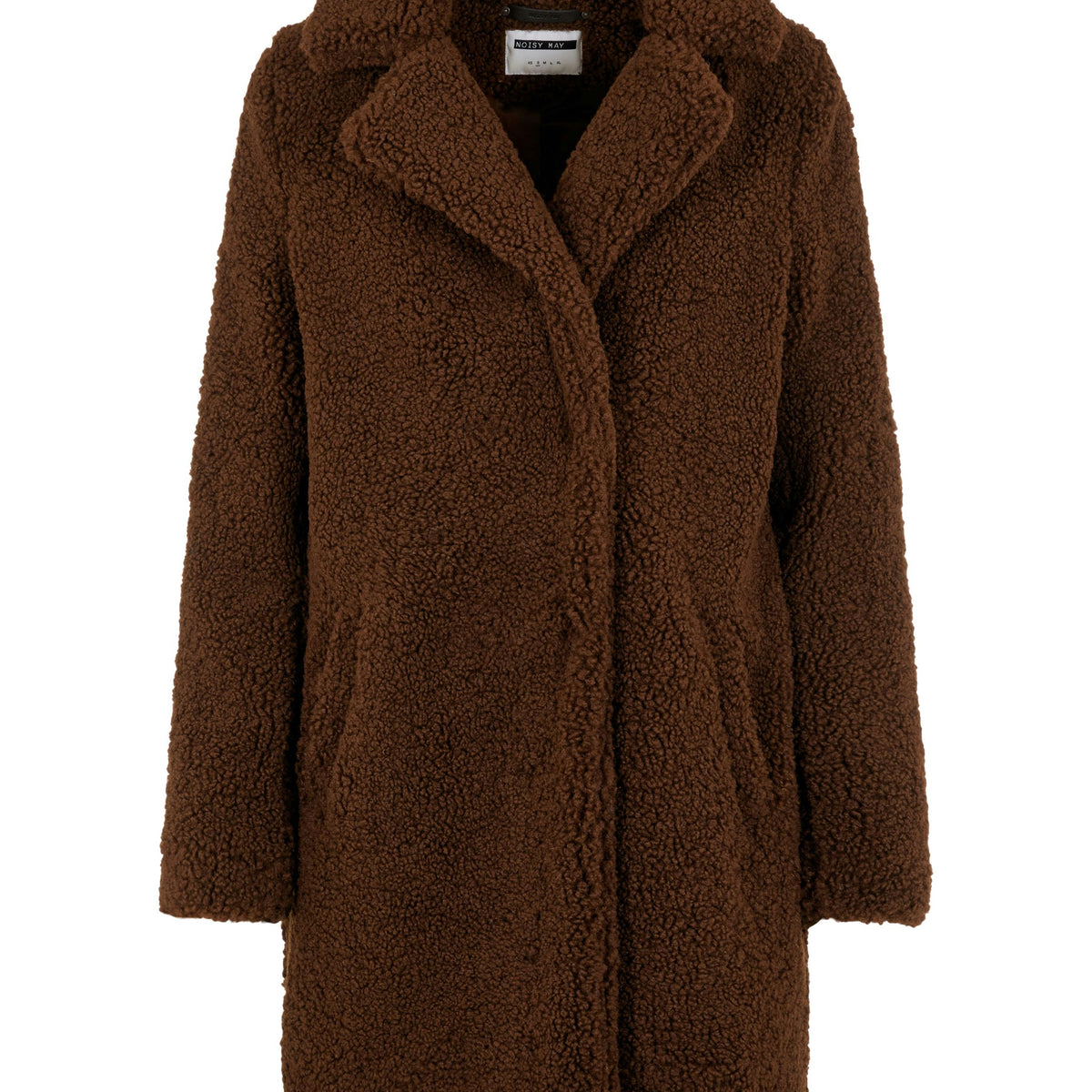 Noisy May manteau teddy fausse fourrure boutonné