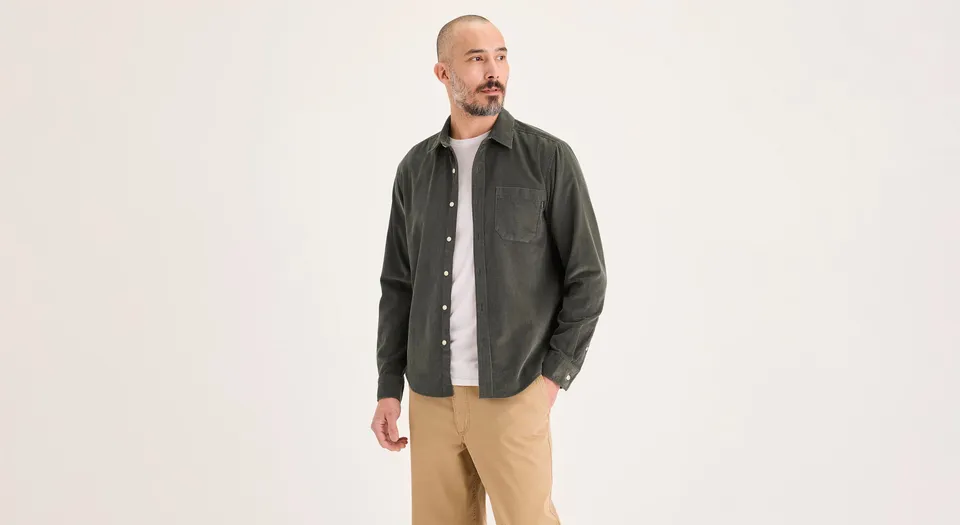Dockers Ultimate chemise regular homme verte coton