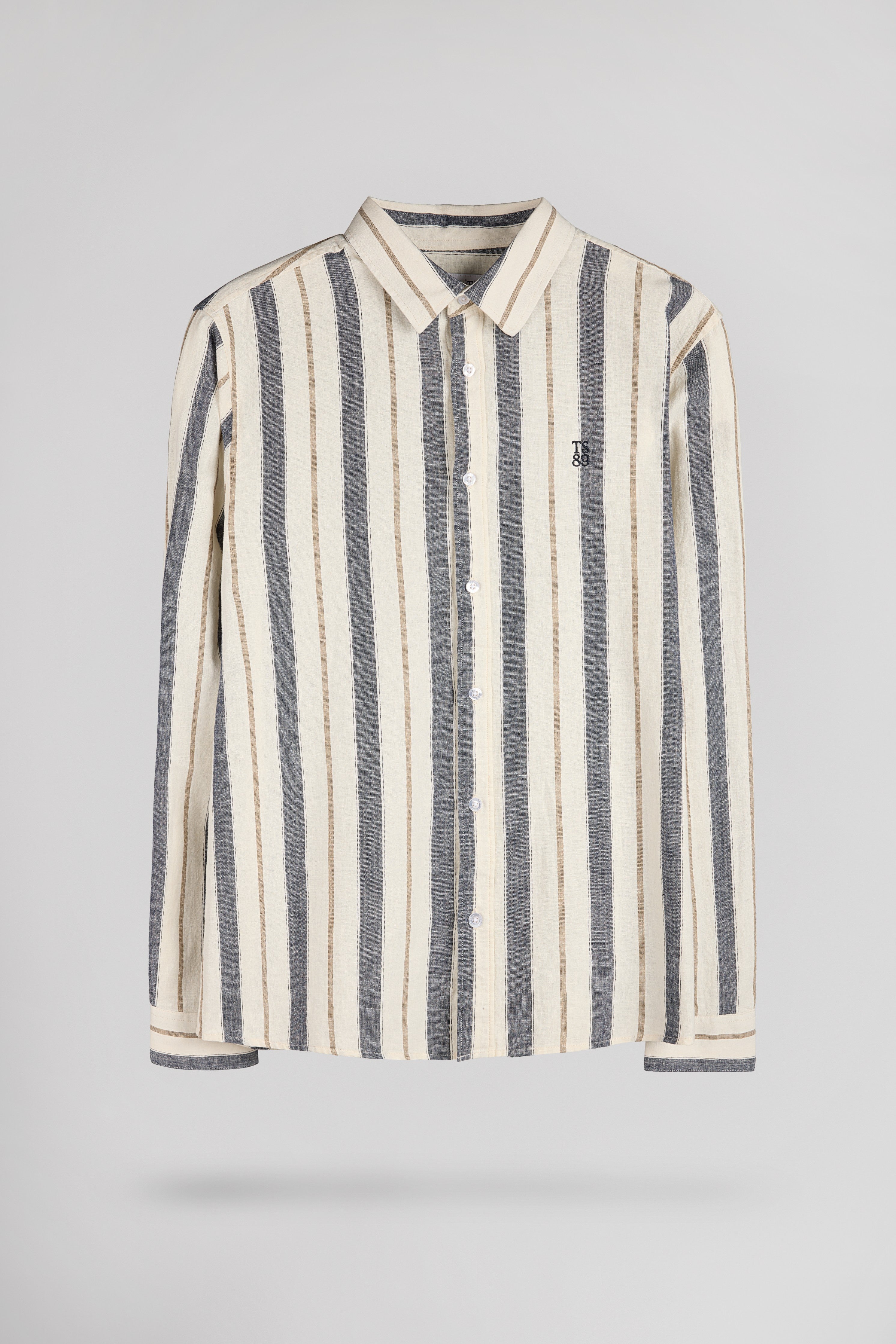 Teddy Smith C-Darius ML chemise homme marine lin coton