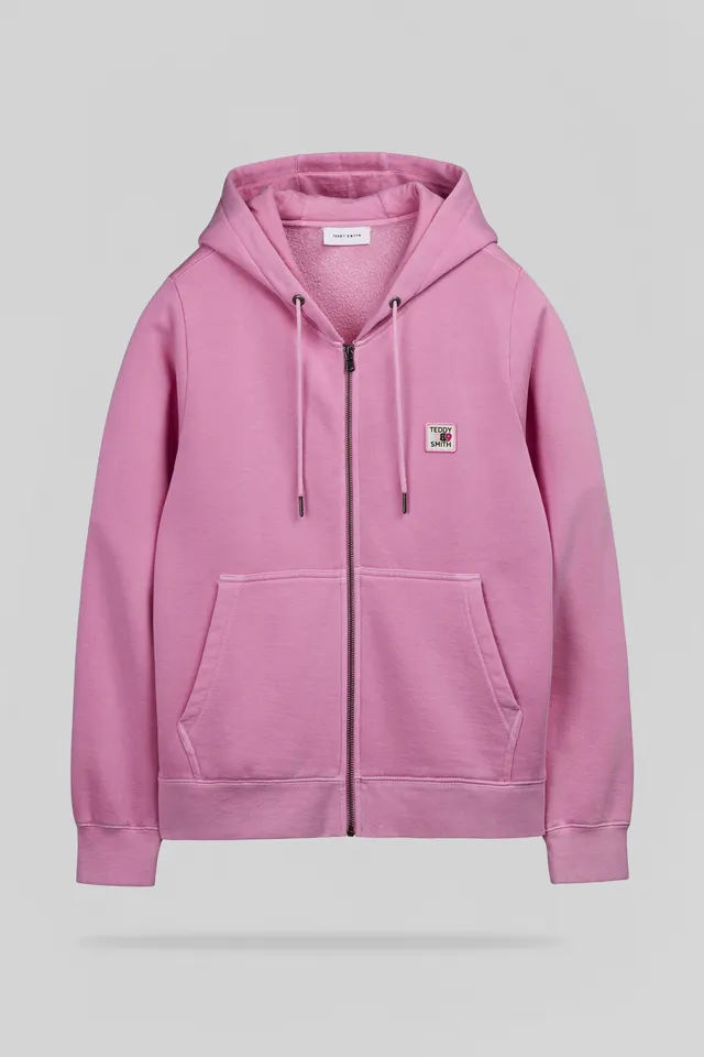 Teddy Smith G-WASH HOODY ZI gilet femme rose bonbon