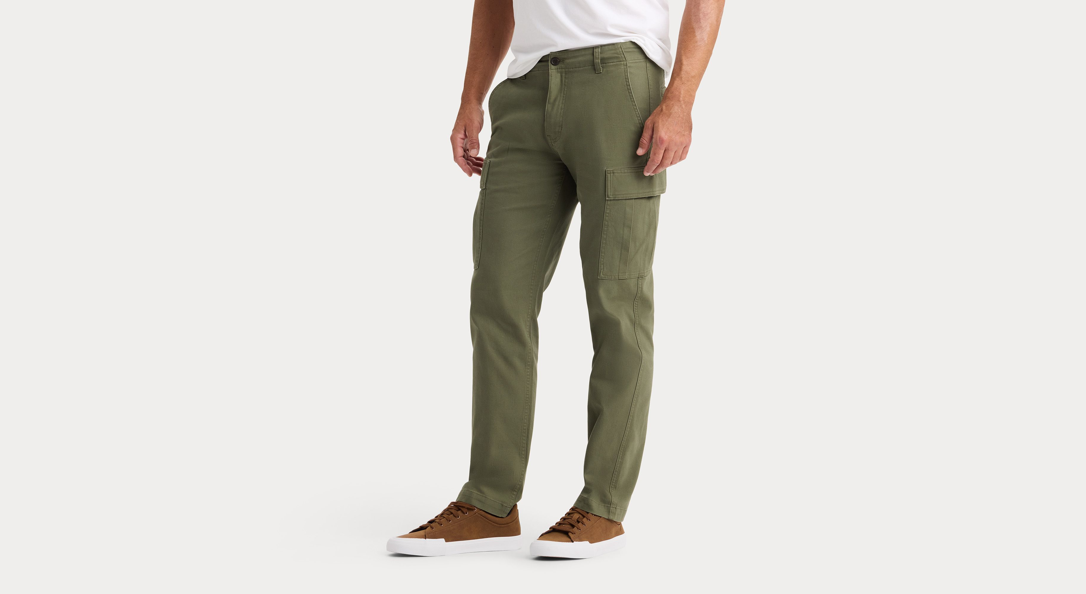 Dockers Utility Cargo pantalon droit vert camo toile coton