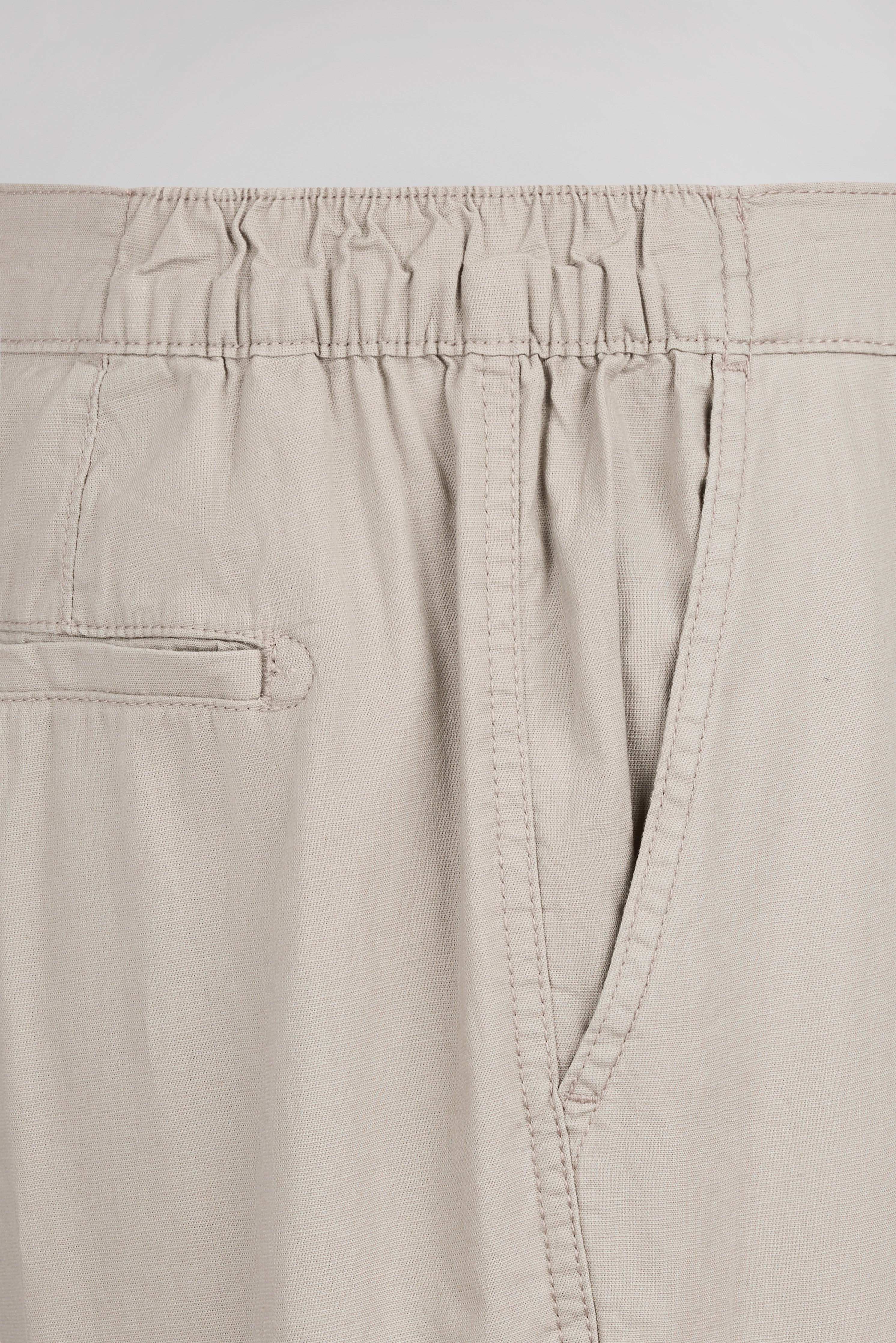 Teddy Smith P-Linen Chino pantalon homme beige lin