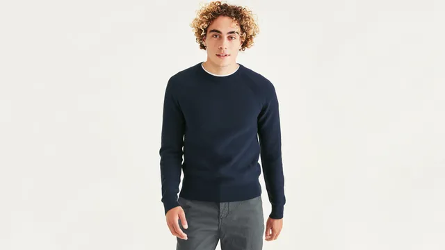 Dockers Regular Fit pull col rond bleu classique