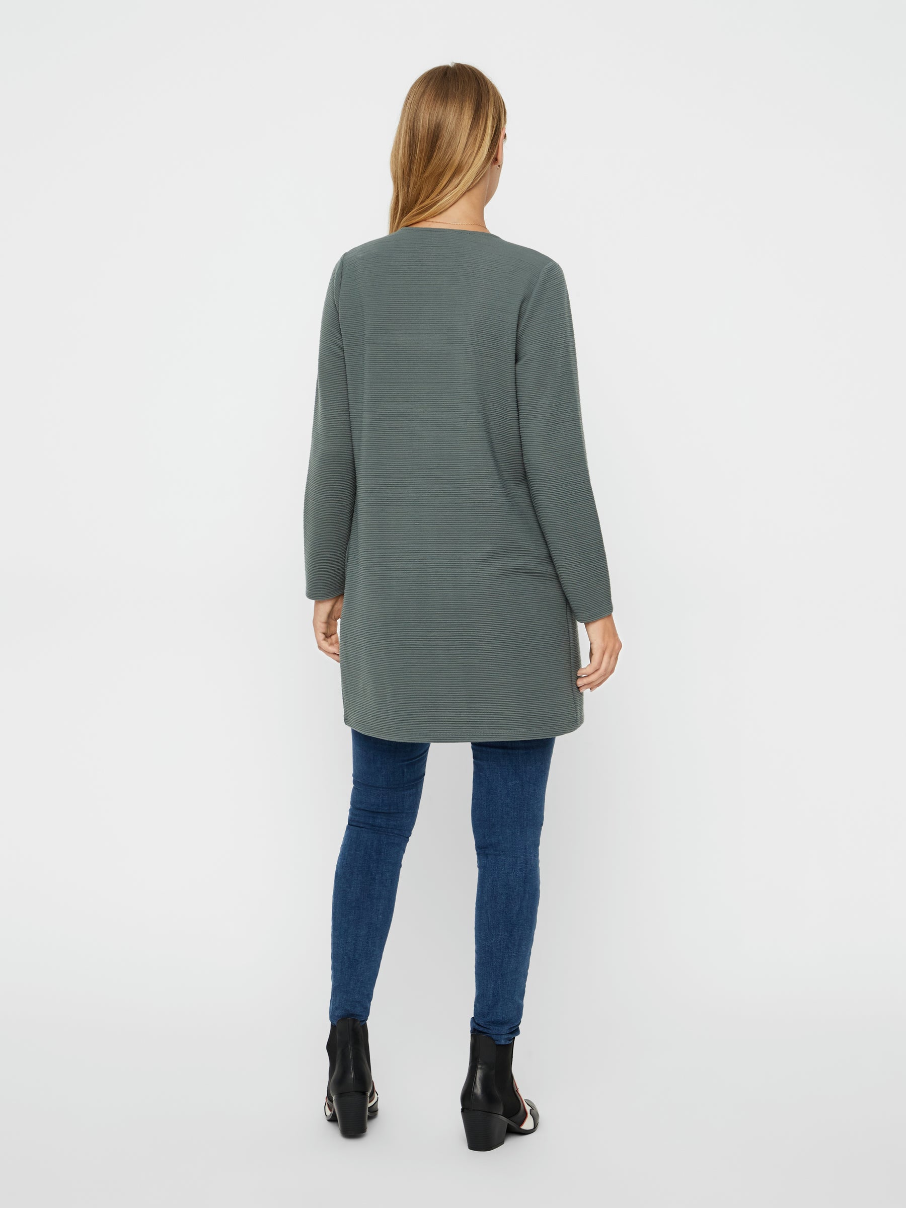 Noisy May Langermet gilet long col rond stretch