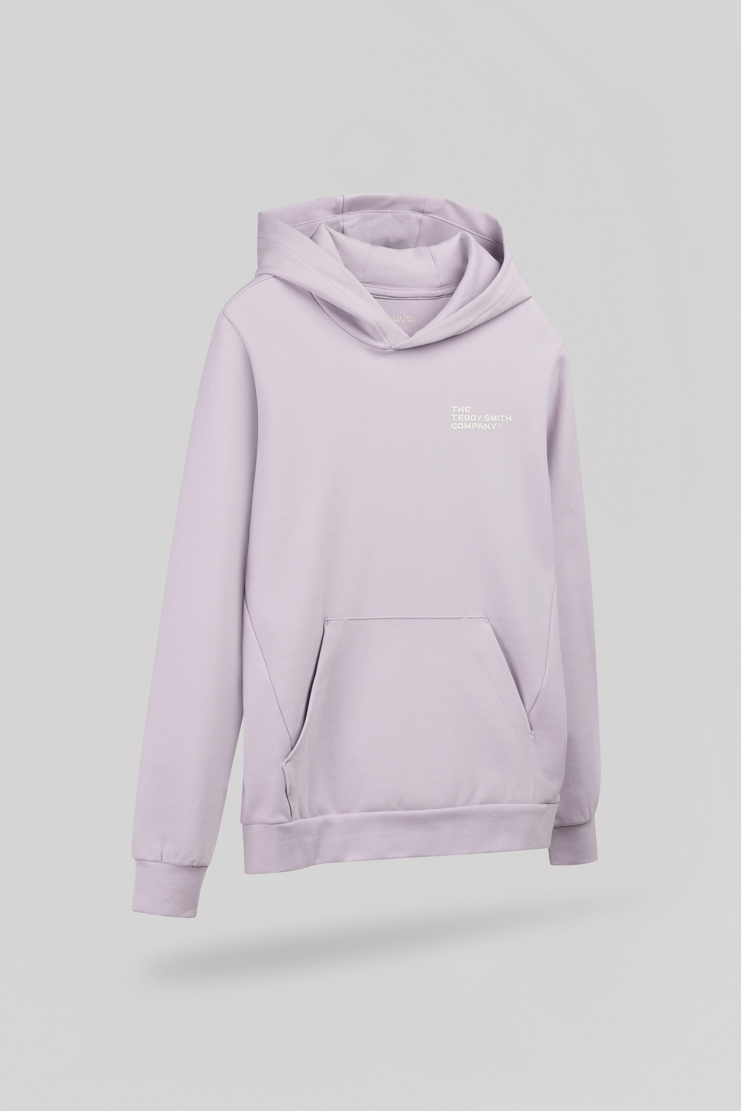 Teddy Smith Company sweat capuche lavande garçon