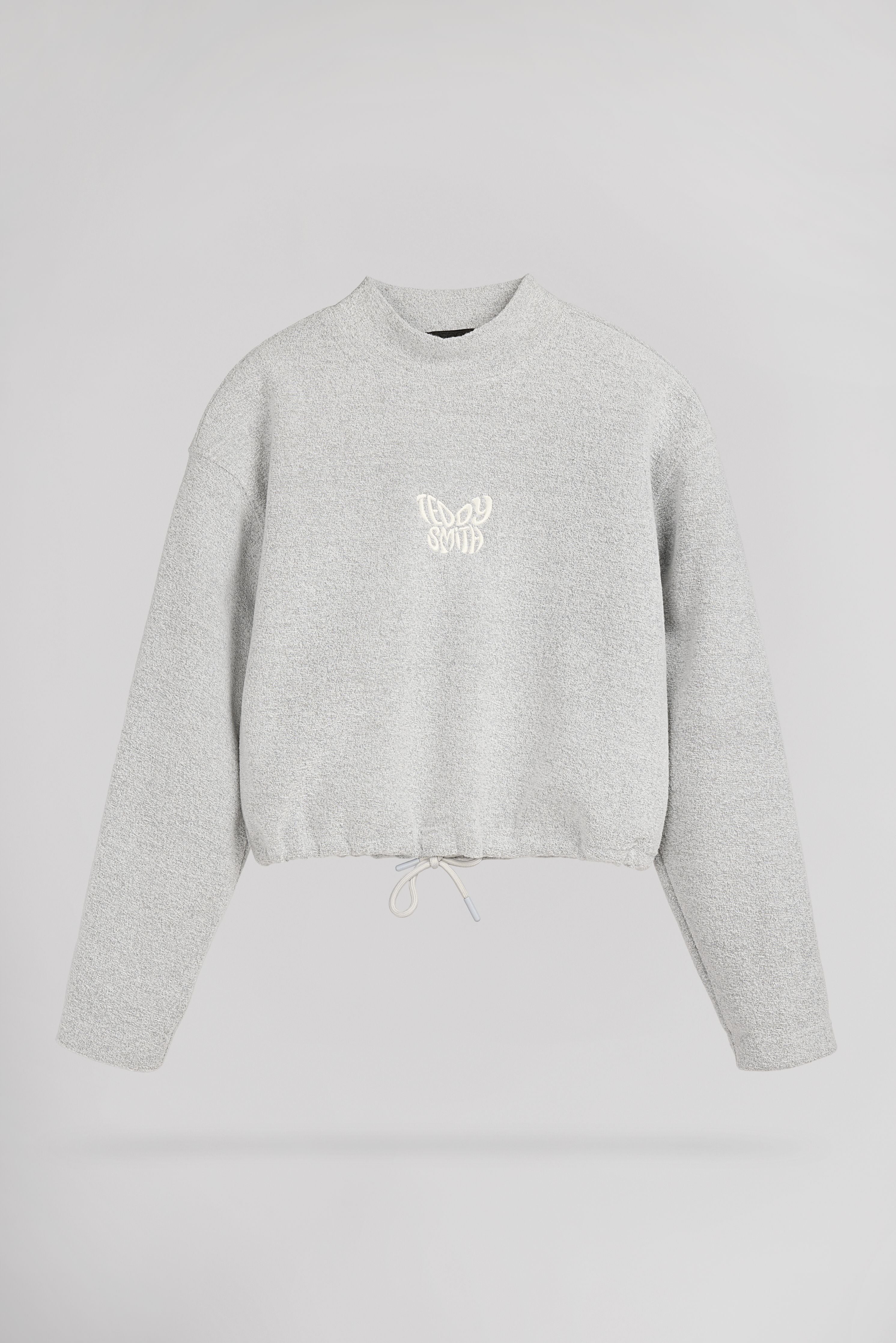 Teddy Smith S-Ody JR sweat court gris chiné fille