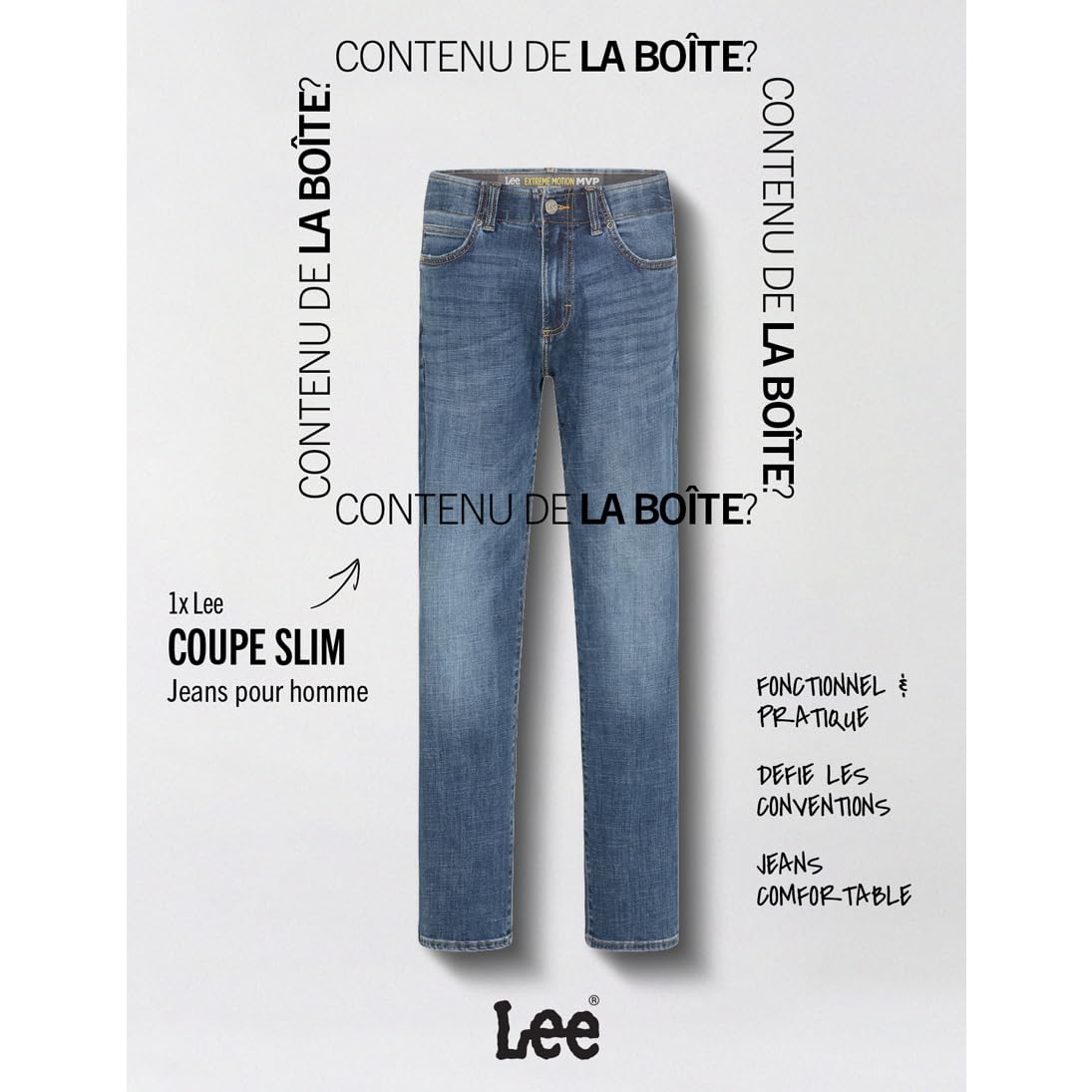 Lee MVP Slim Fit jean slim homme King 32/36 stretch