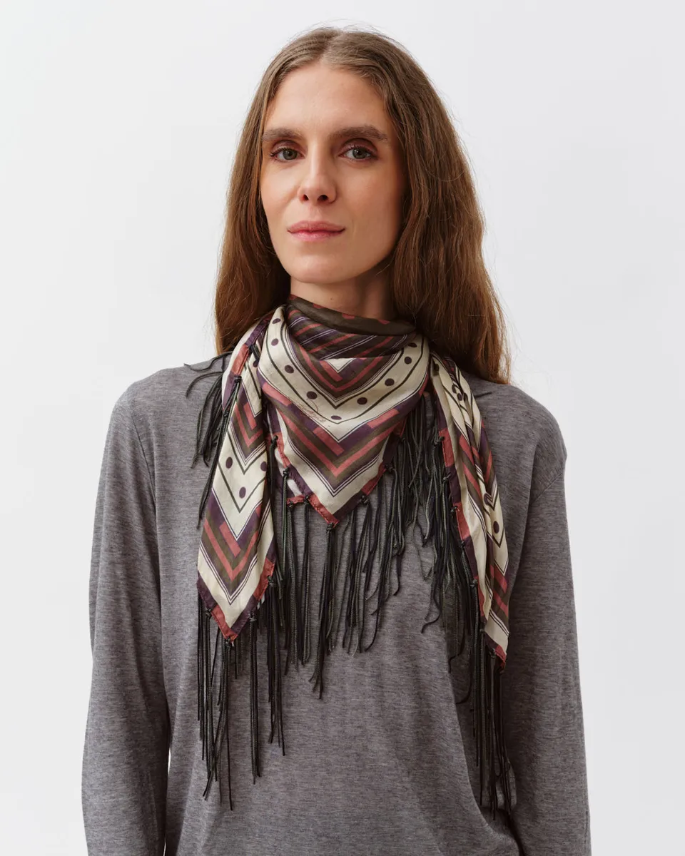 DIEGA FAREO foulard vert prune rétro