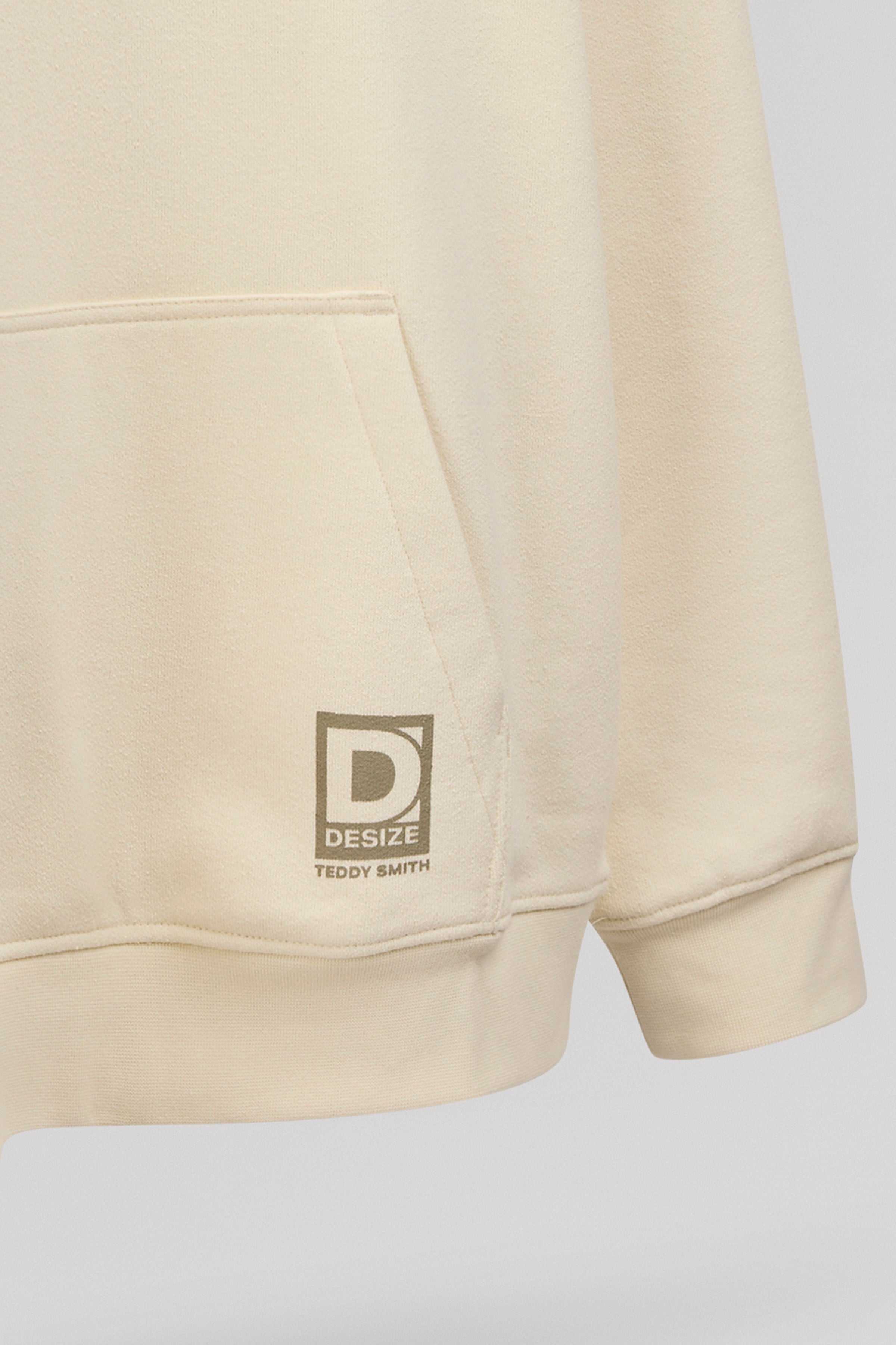 Teddy Smith S-Noah Hoody sweat capuche homme Cream oversize