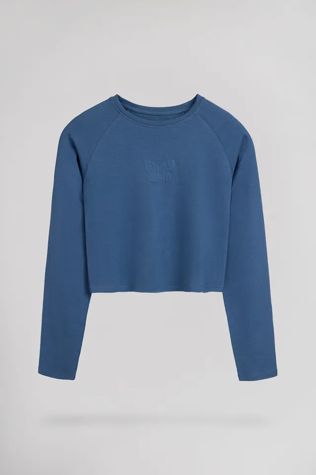 Teddy Smith T-Ody ML JR t-shirt indigo fille manches longues