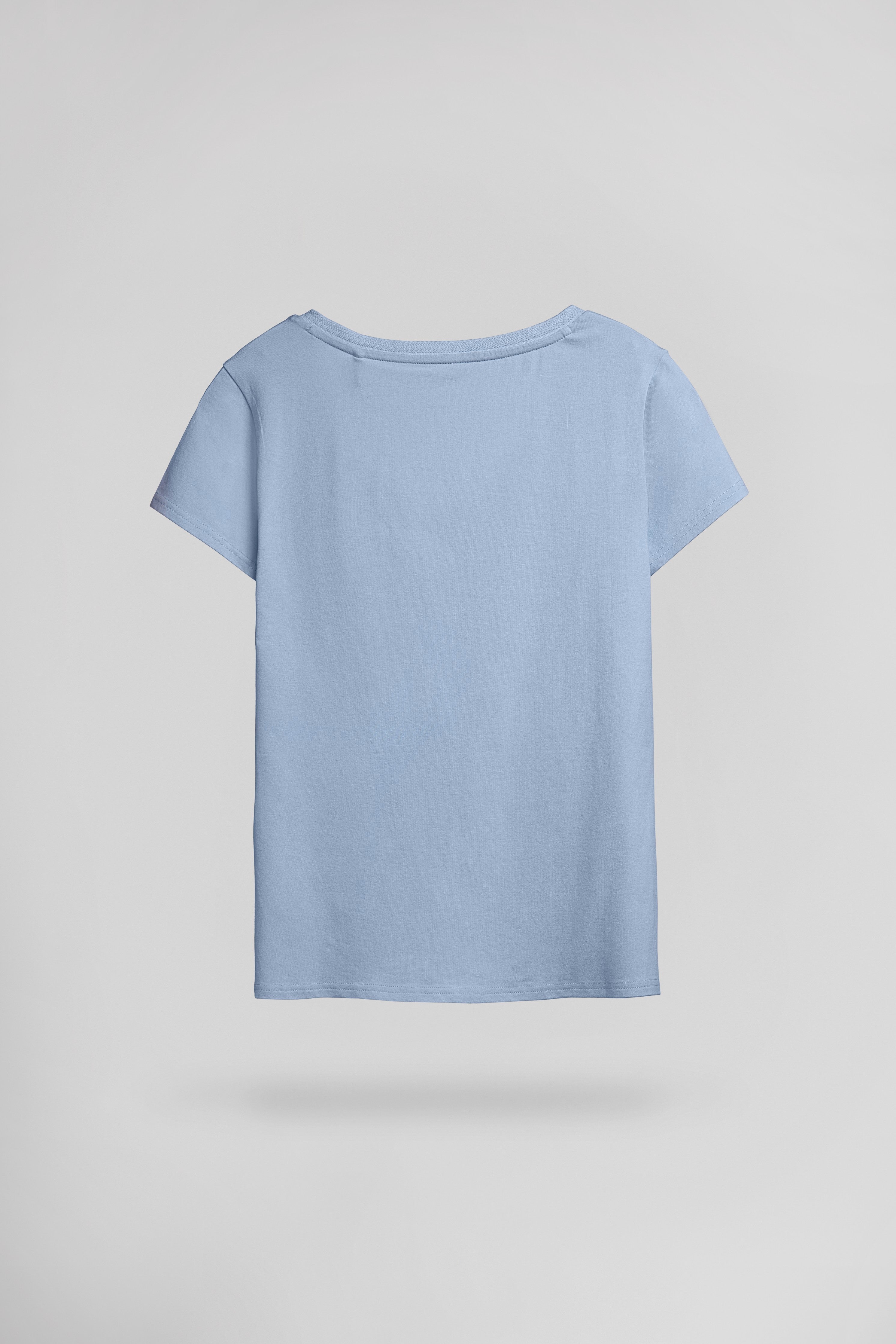 Teddy Smith T-Mia MC t-shirt col V bleu nuageux modal