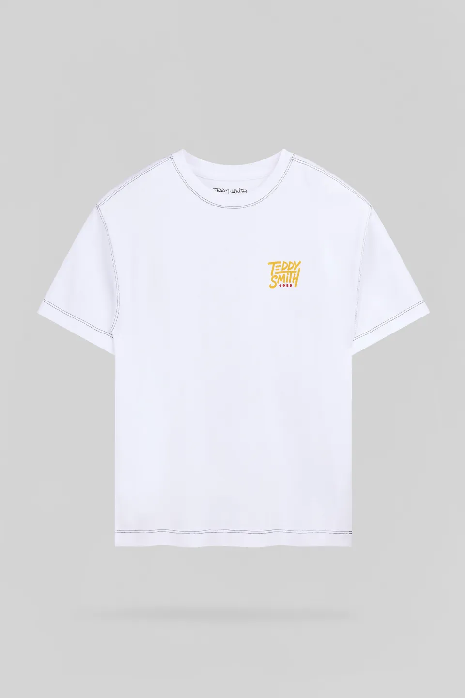 Teddy Smith T-Sam MC JR t-shirt garçon blanc imprimé