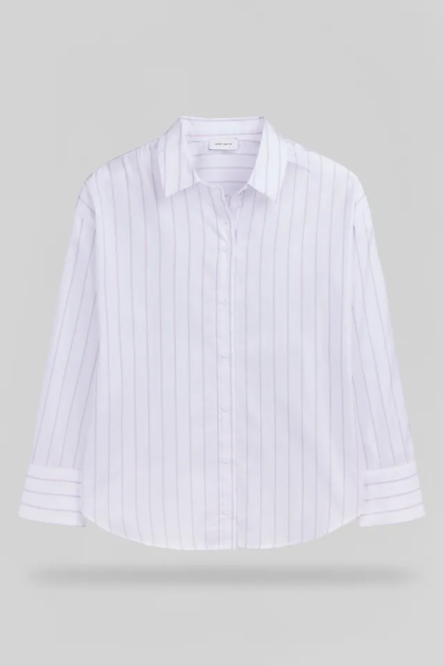 Teddy Smith C-Charlina Blanc chemise femme popeline
