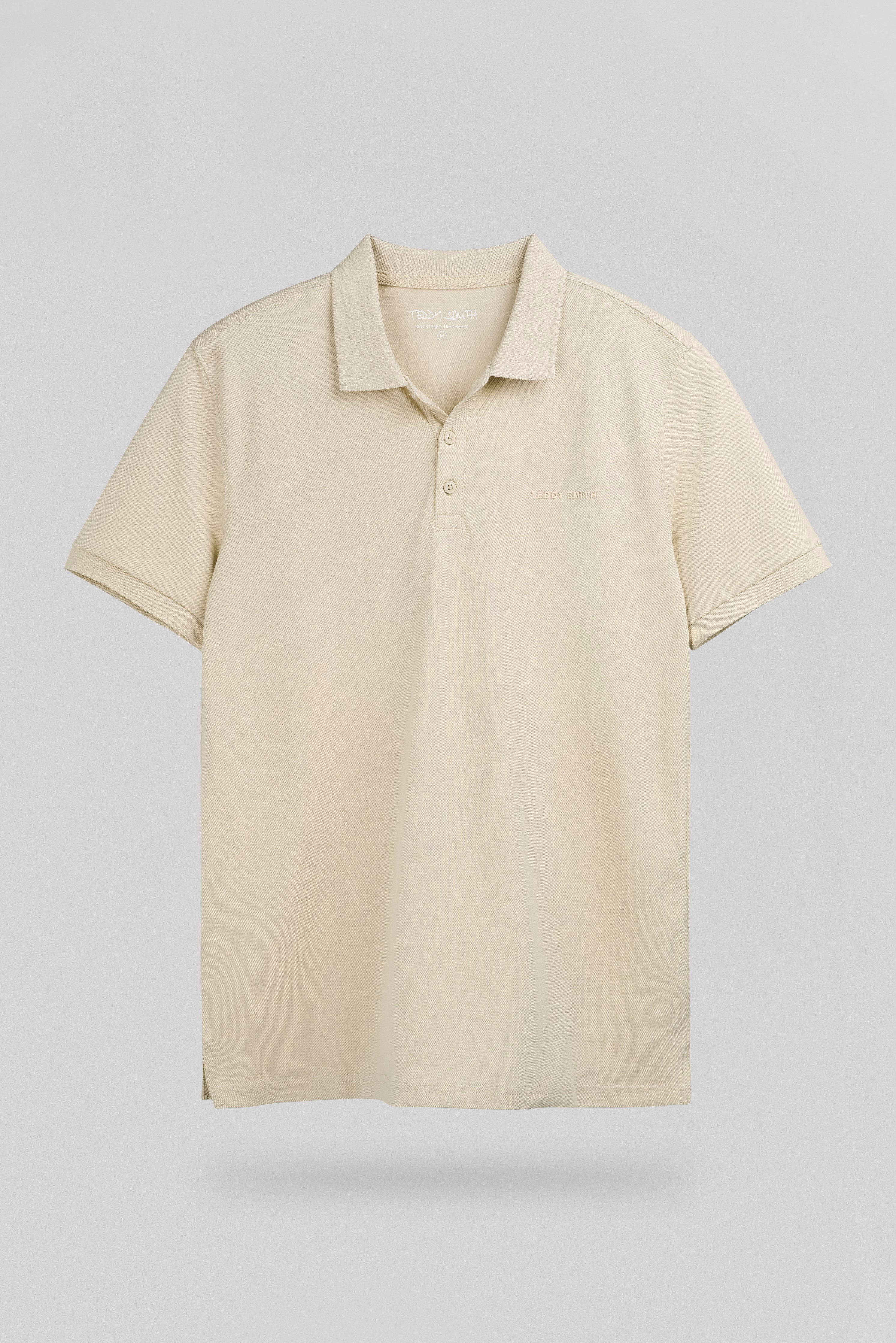 Teddy Smith P-Alban polo homme grège piqué coton