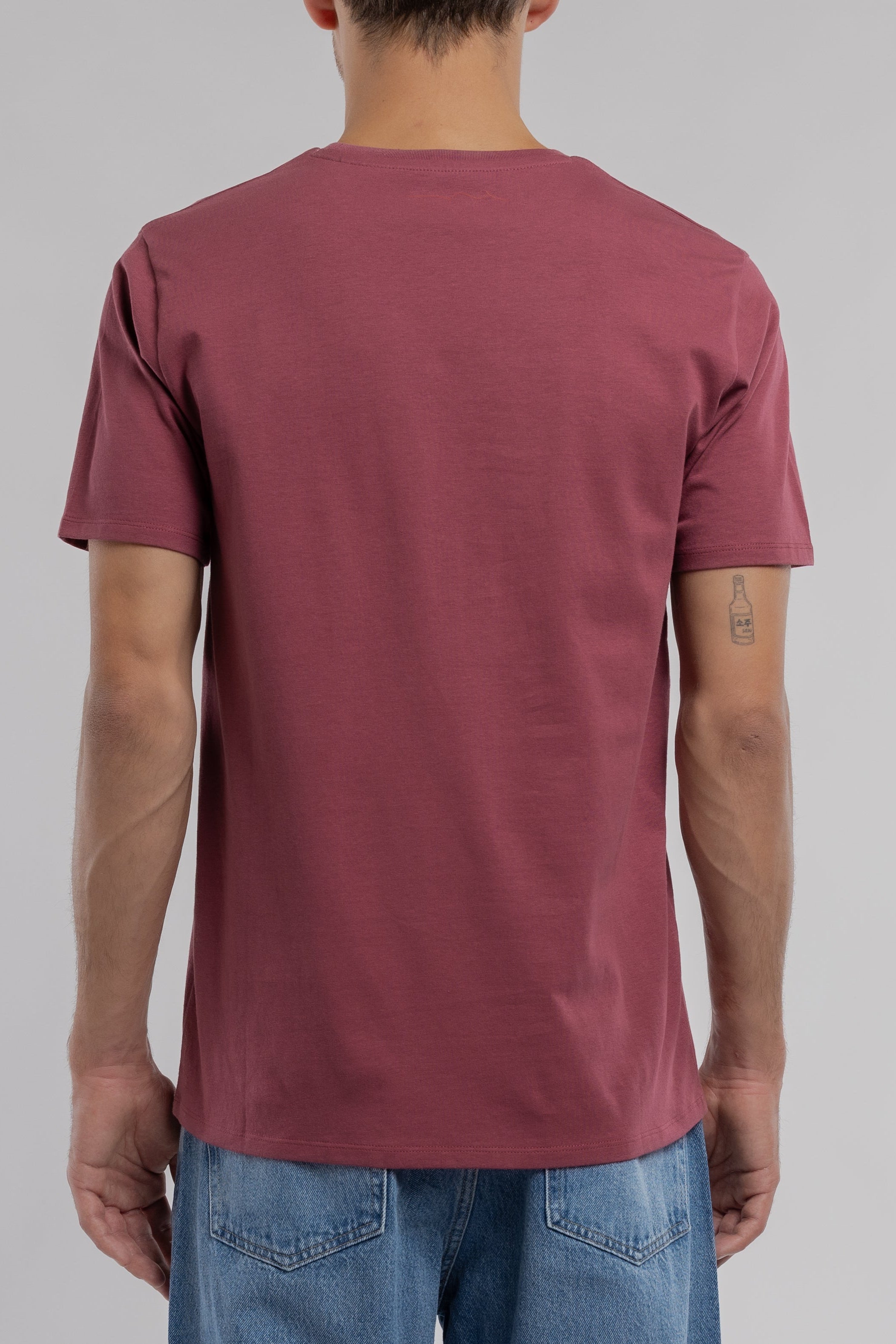 Teddy Smith T-Jim MC t-shirt framboise foncé homme col rond