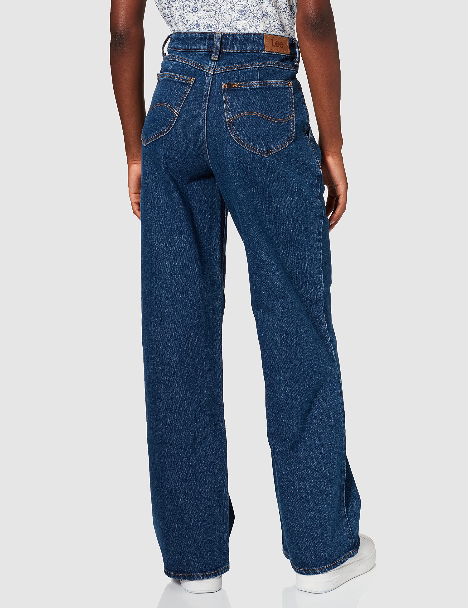 Lee Stella A Line Yoke jean femme boyfriend délavé
