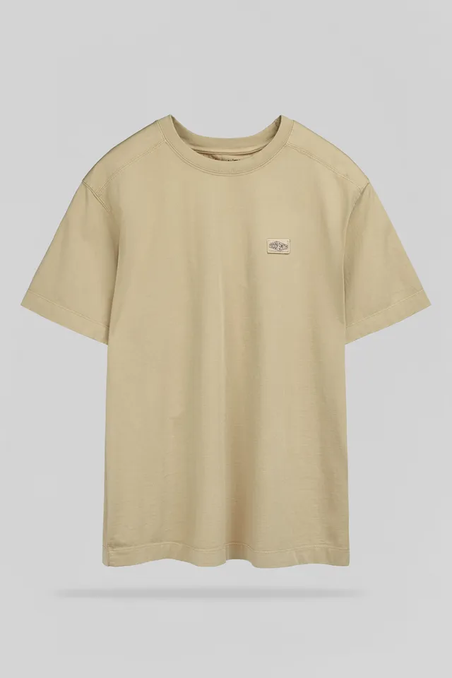 Teddy Smith T-Nateo MC Wolf Beige t-shirt ample coton lourd