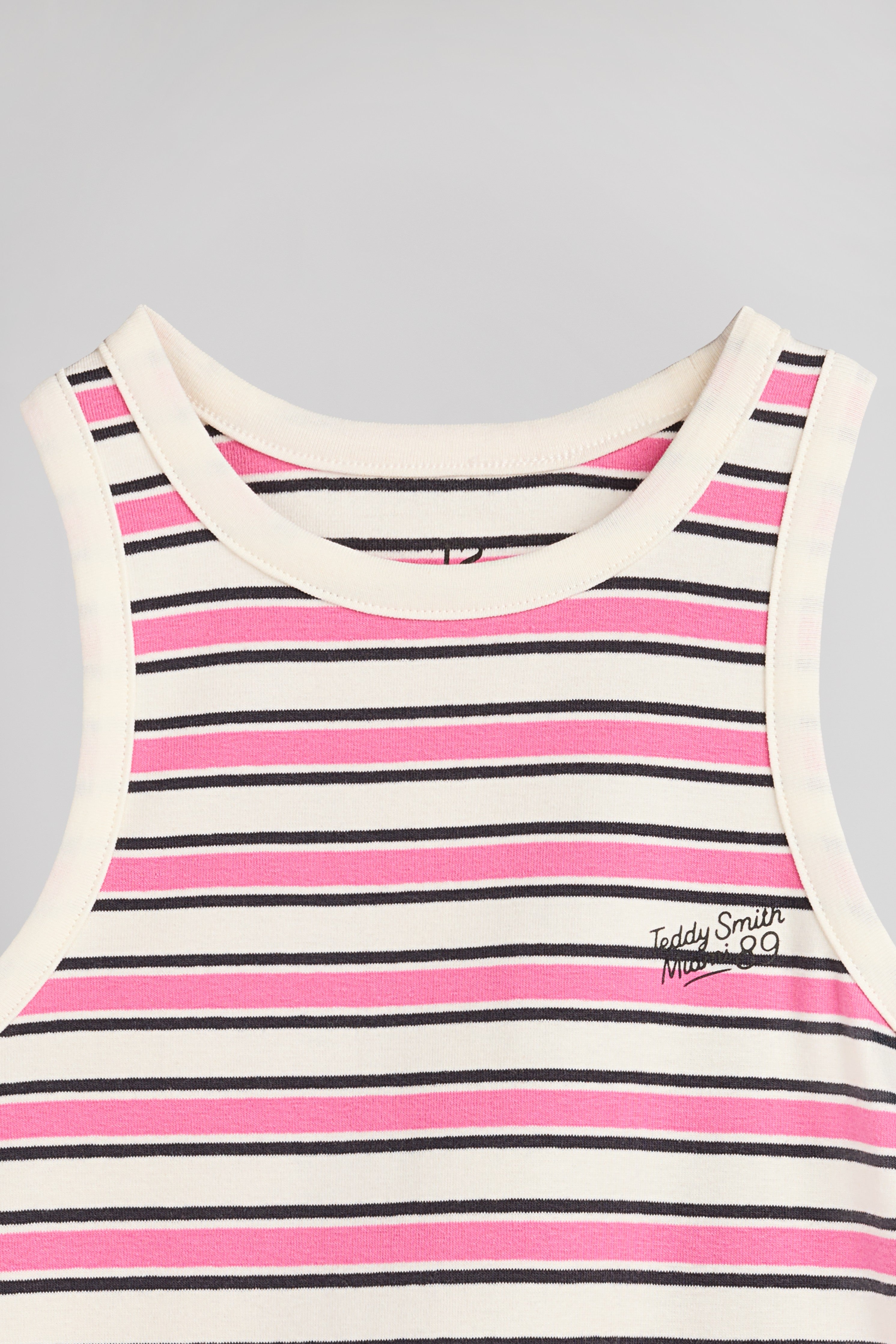 Teddy Smith D-Anna Jr débardeur fille bubble pink rayé