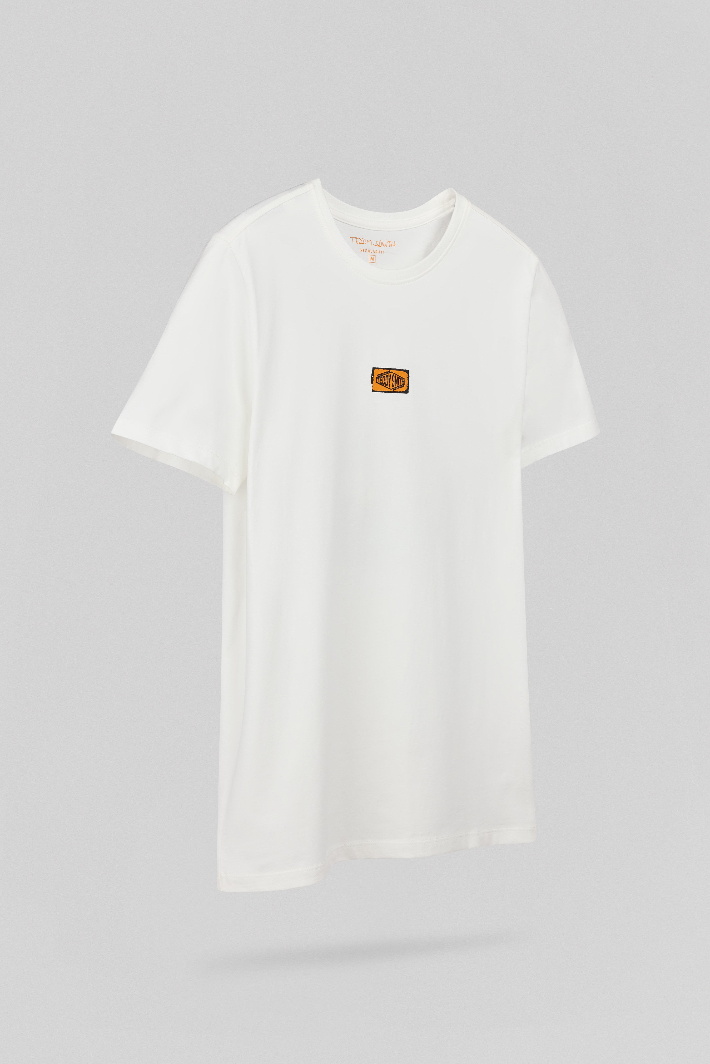 TEDDY SMITH T-BEAR MC t-shirt blanc cassé coton