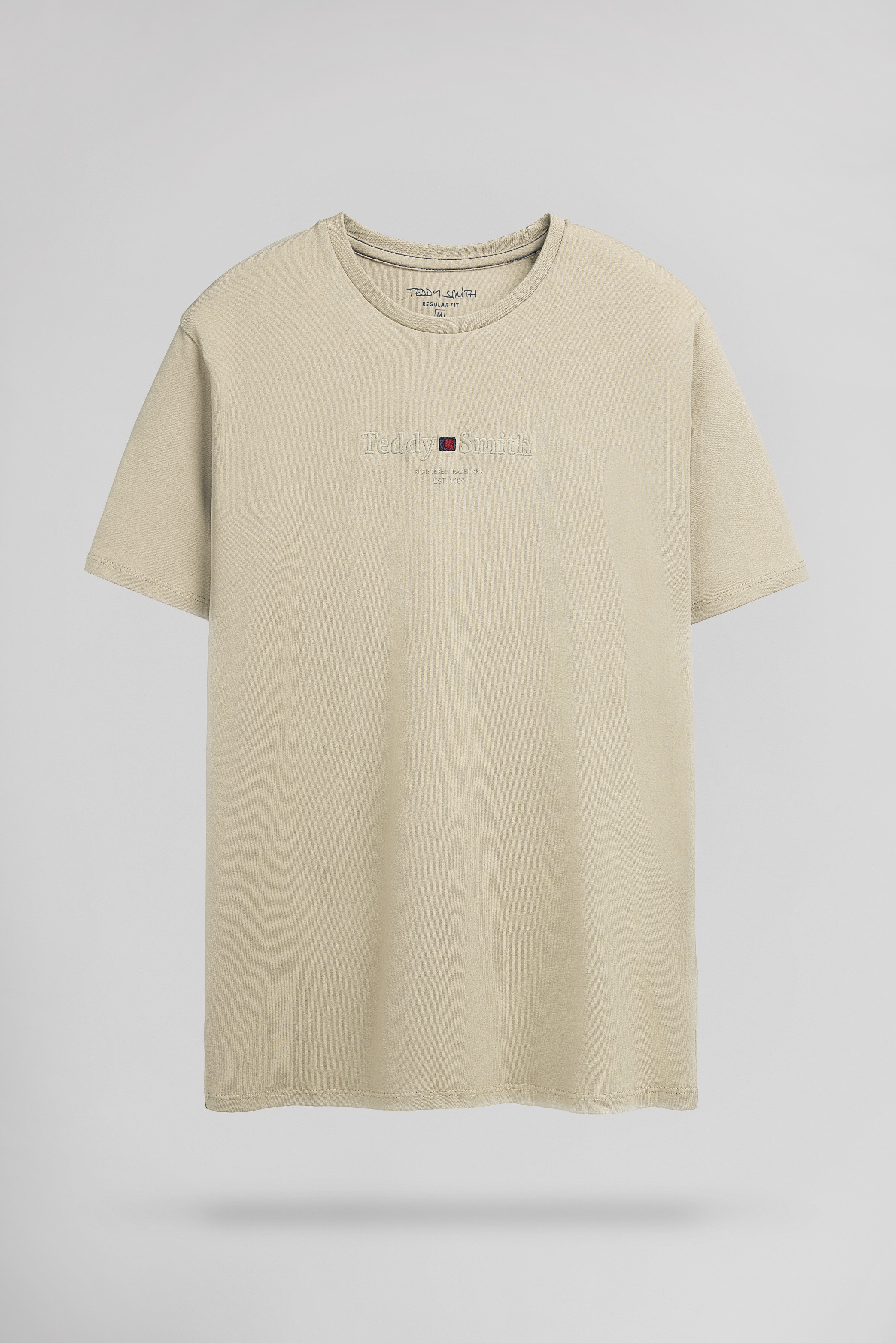 Teddy Smith T-Jim MC t-shirt grège coupe classique