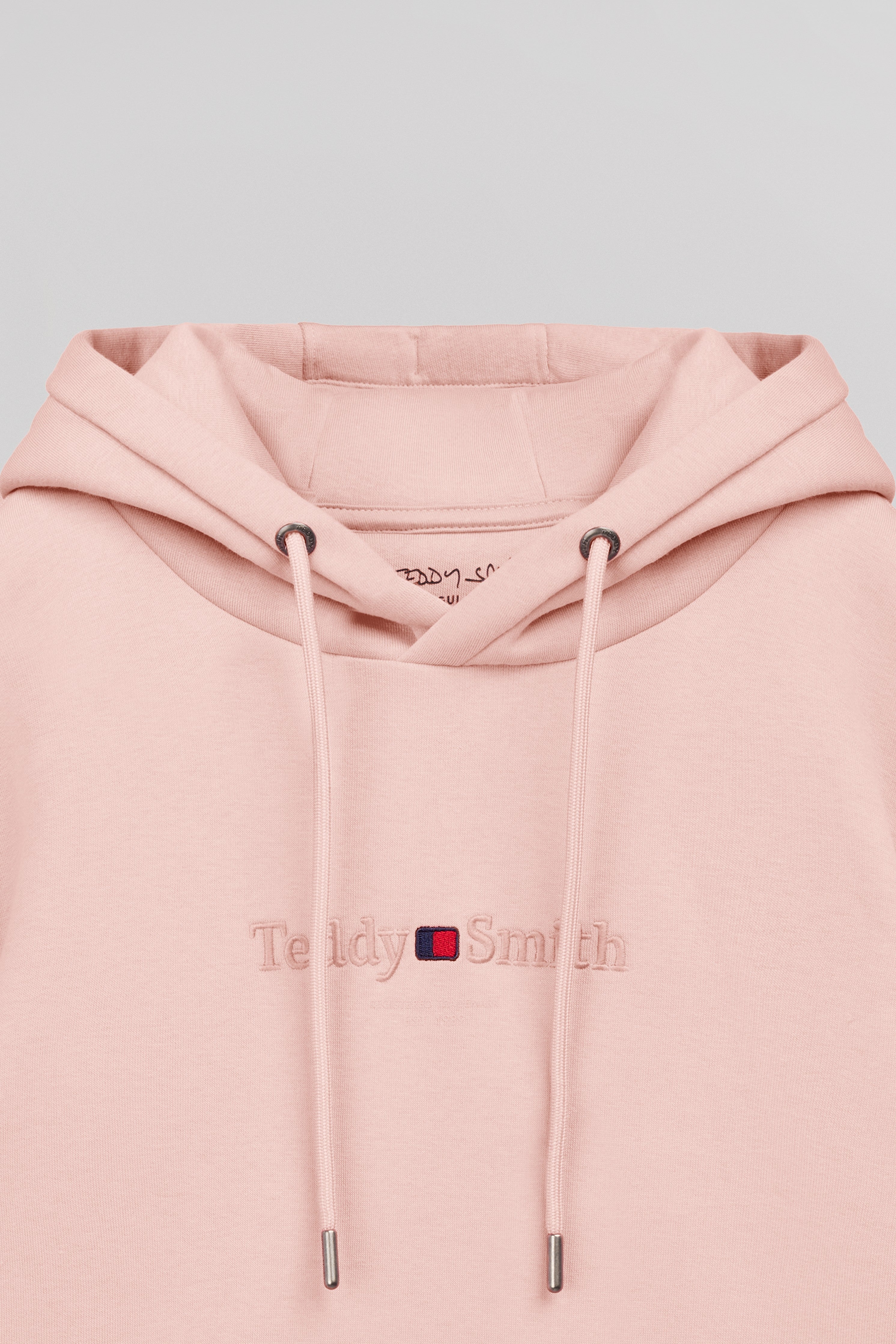 Teddy Smith S-Jim Hoody sweat capuche rose pastel