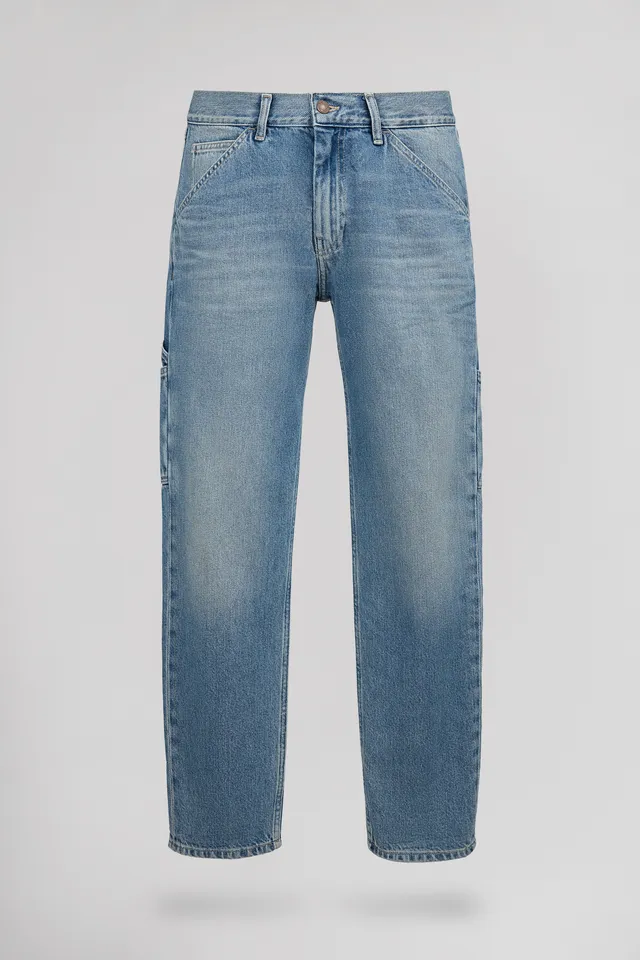 Teddy Smith Carpenter Used jean droit bleu vintage homme