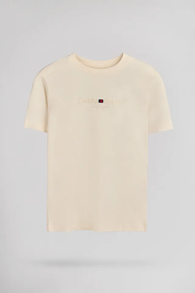 Teddy Smith T-Jim MC JR Naturel t-shirt garçon coton