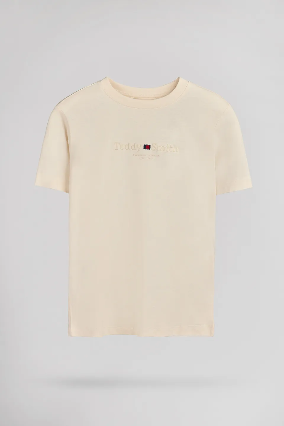 Teddy Smith T-Jim MC JR Naturel t-shirt garçon coton