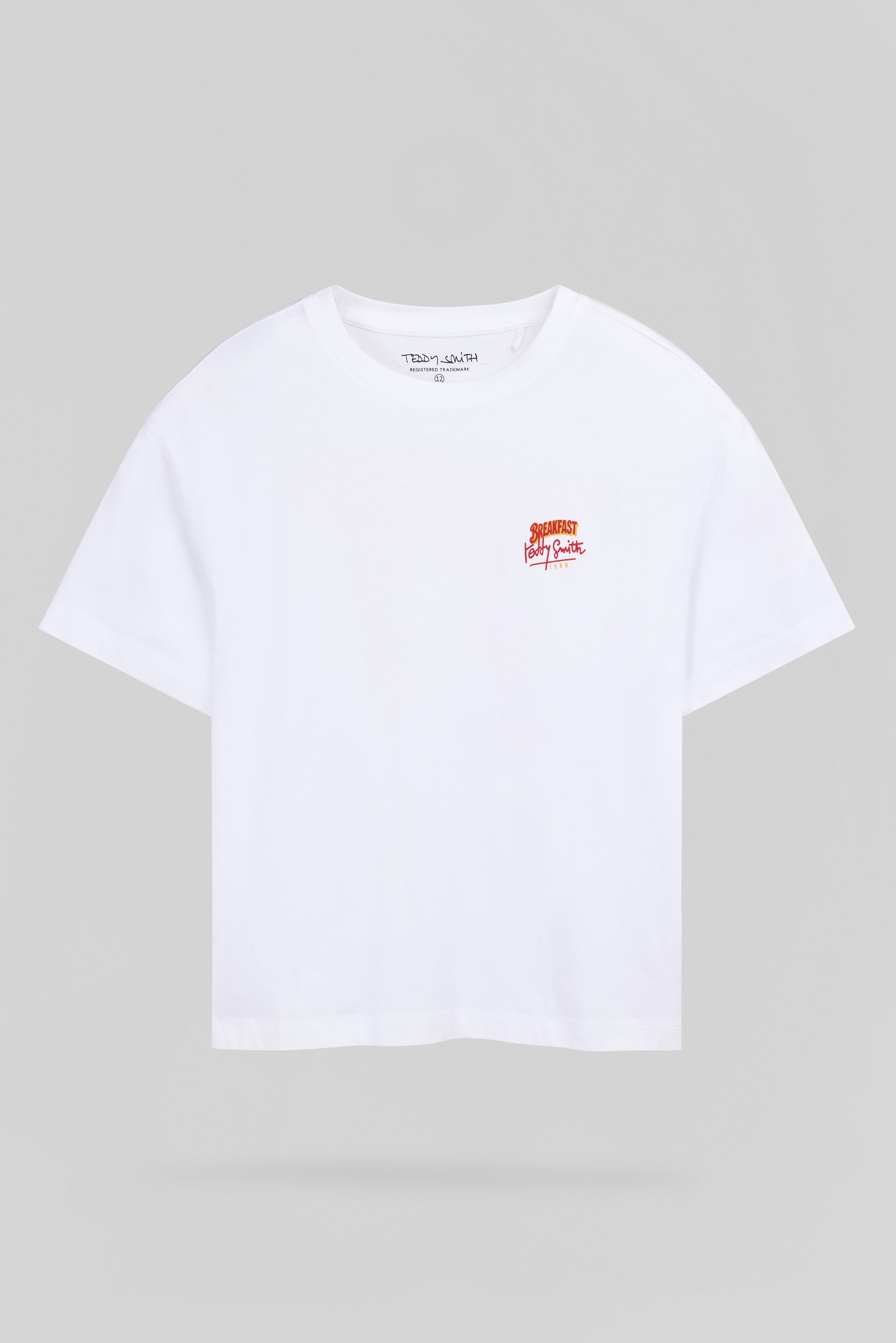 Teddy Smith T-Breakfast t-shirt garçon blanc