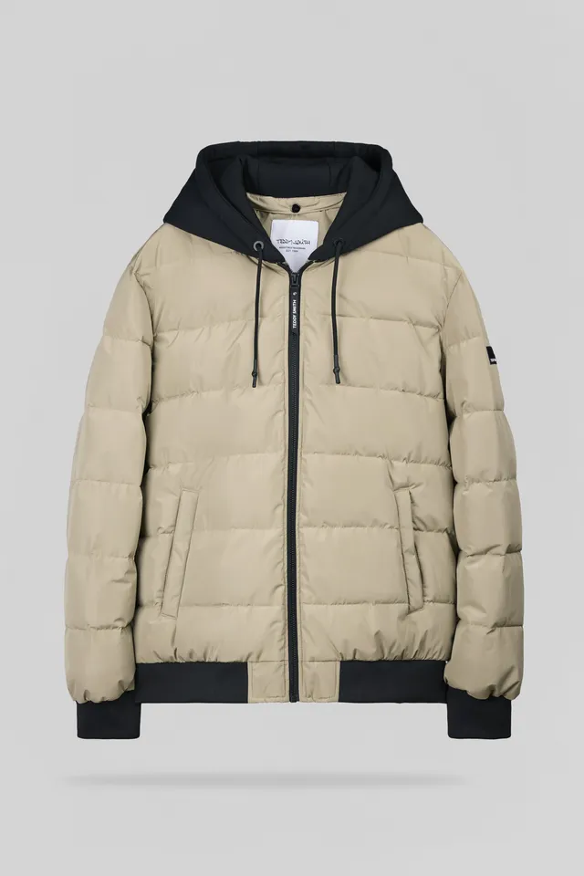 Teddy Smith B-East Wolf doudoune beige capuche amovible