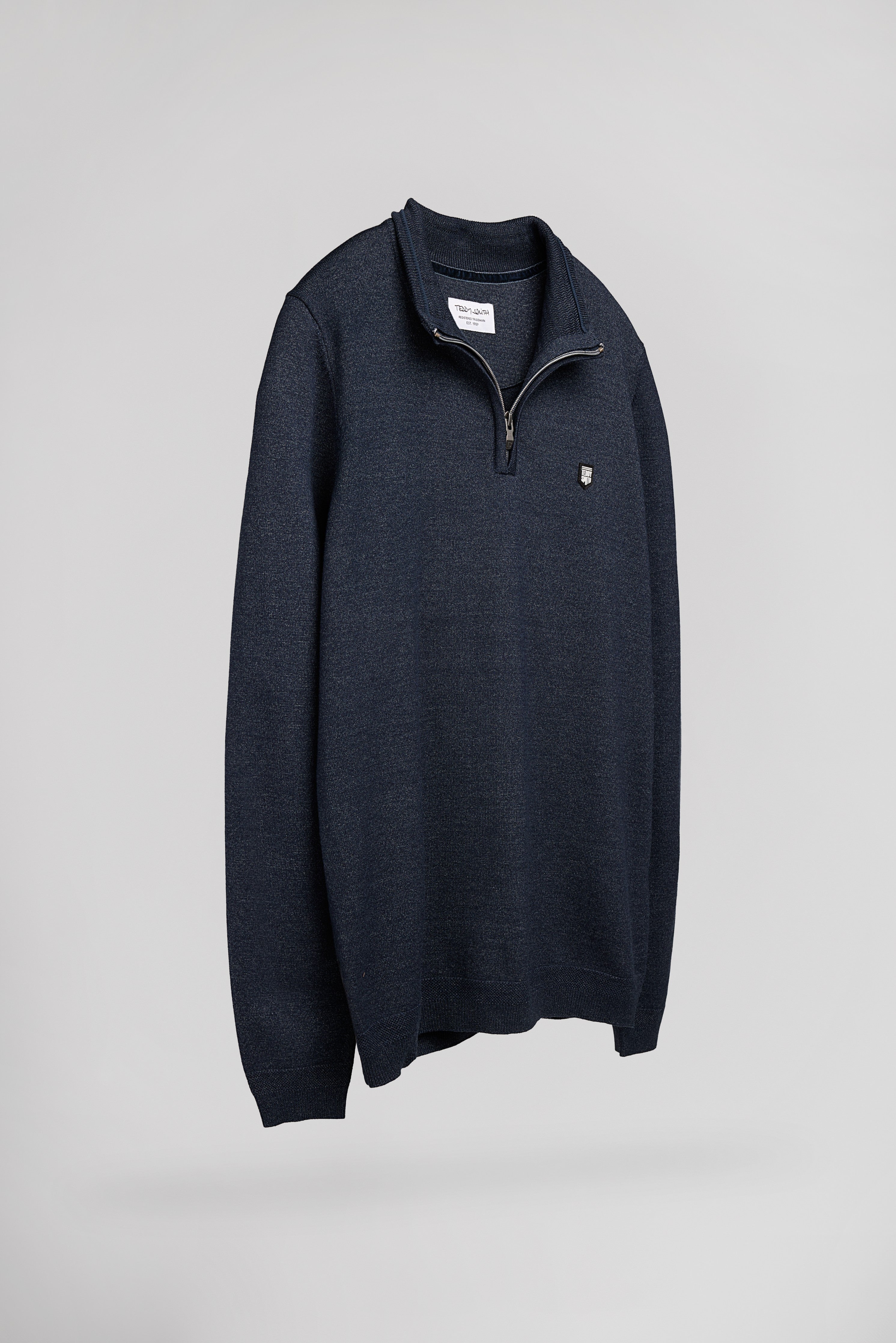 Teddy Smith P-Marty 2 pull col zippe total navy chine