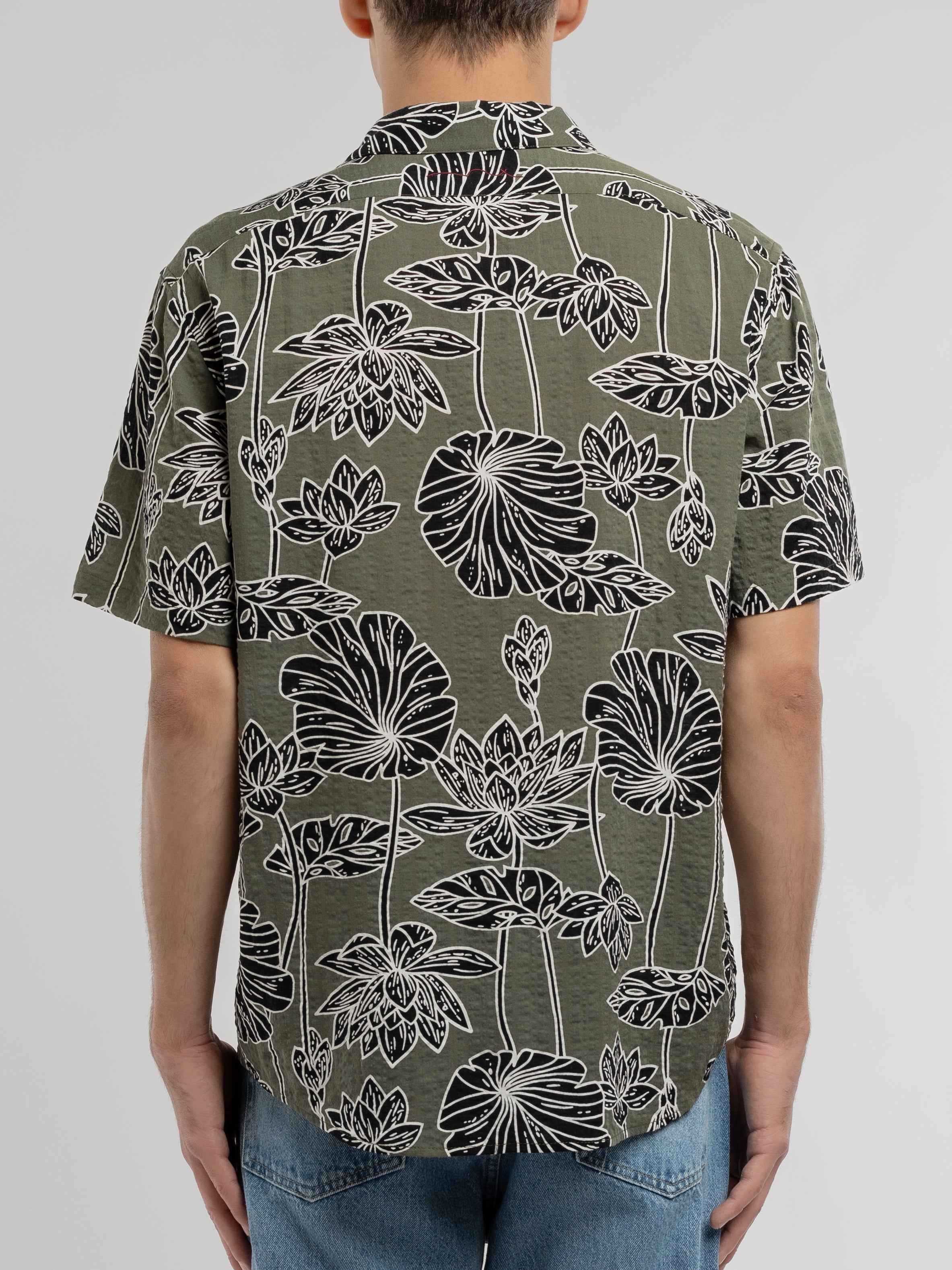 Teddy Smith C-Dixon MC Chemise Kaki Homme Fleurs