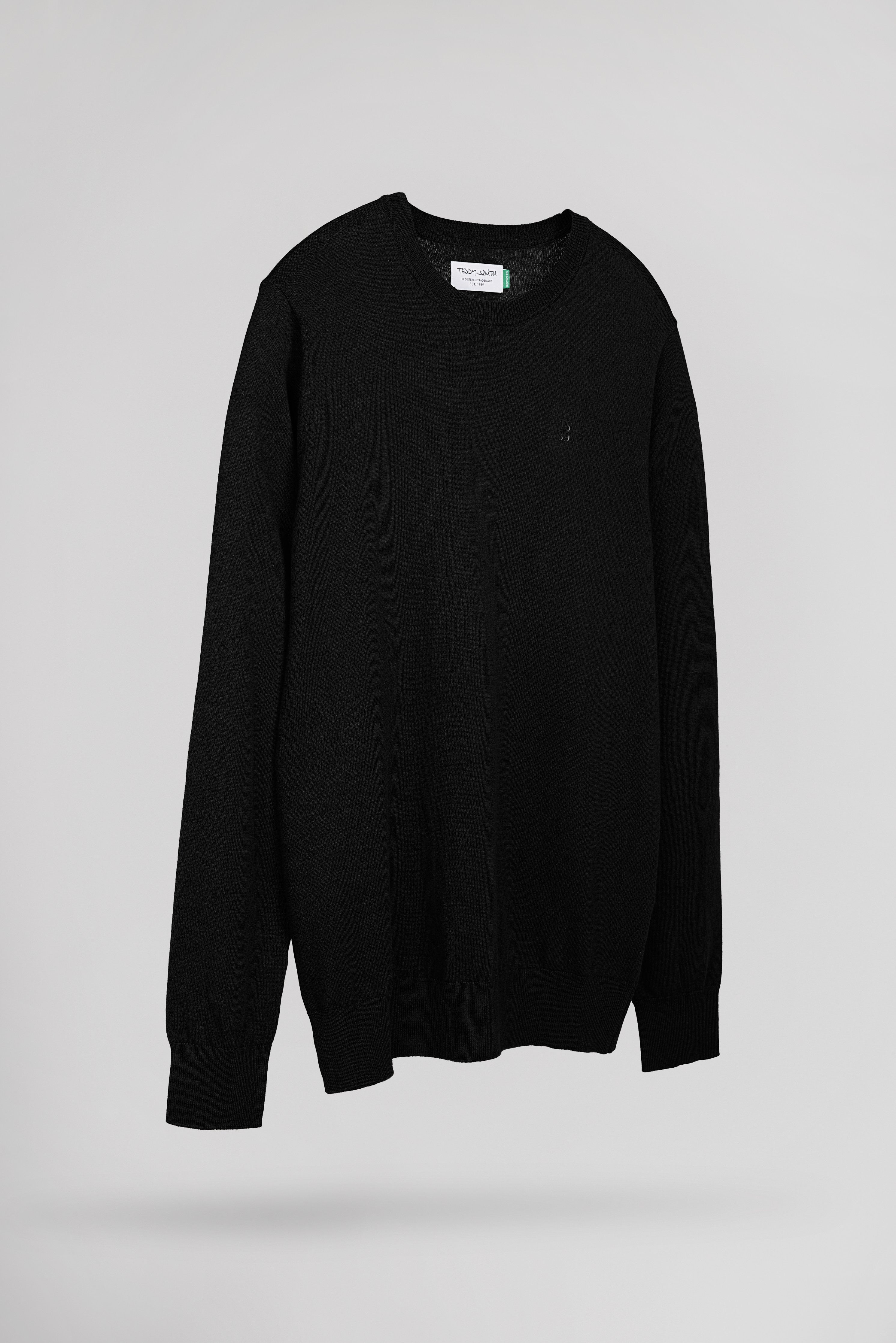 Teddy Smith P-Martino pull col rond ajusté homme noir