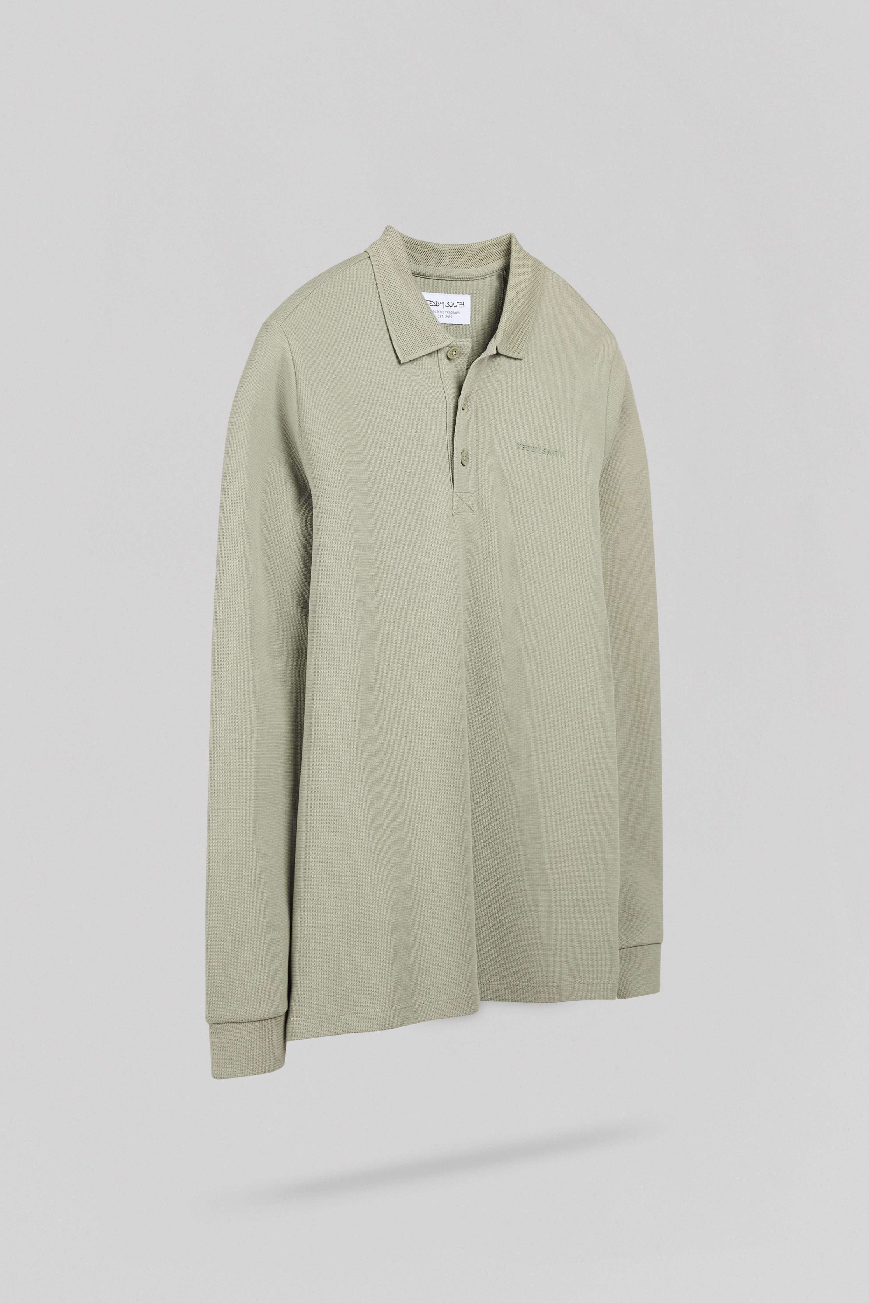 TEDDY SMITH P-JOEL ML polo manches longues kaki coton