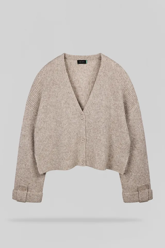Teddy Smith G-Ava gilet oversize chocolat chiné