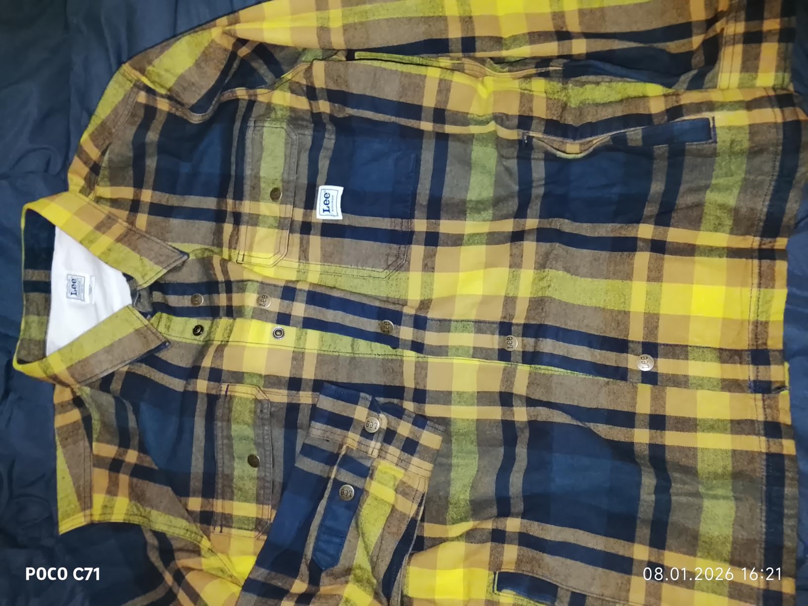 Lee Workwear Overshirt surchemise homme S écru coton