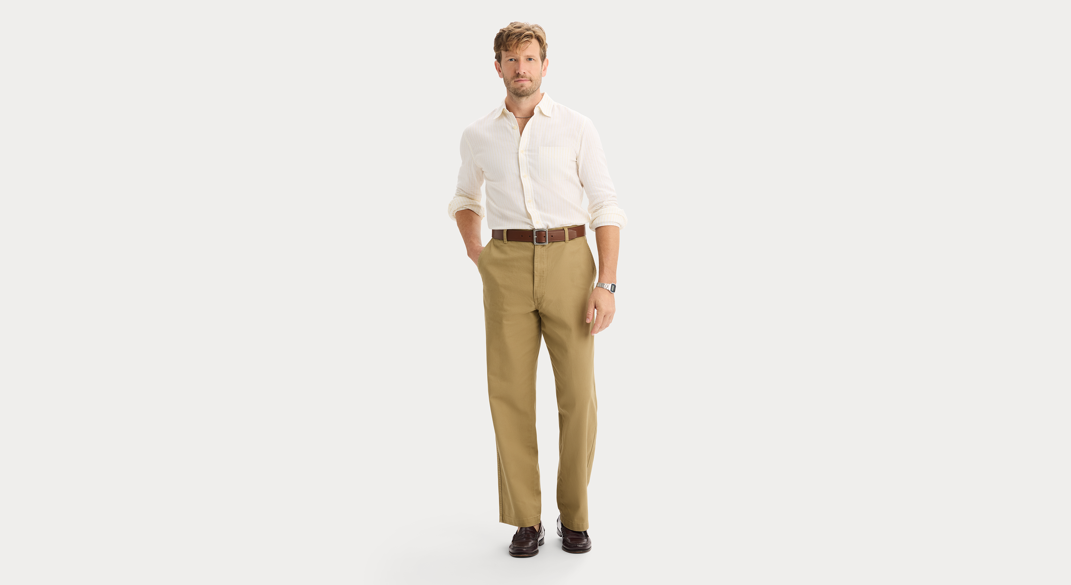 Dockers Icon Button Up chemise slim blanche coton