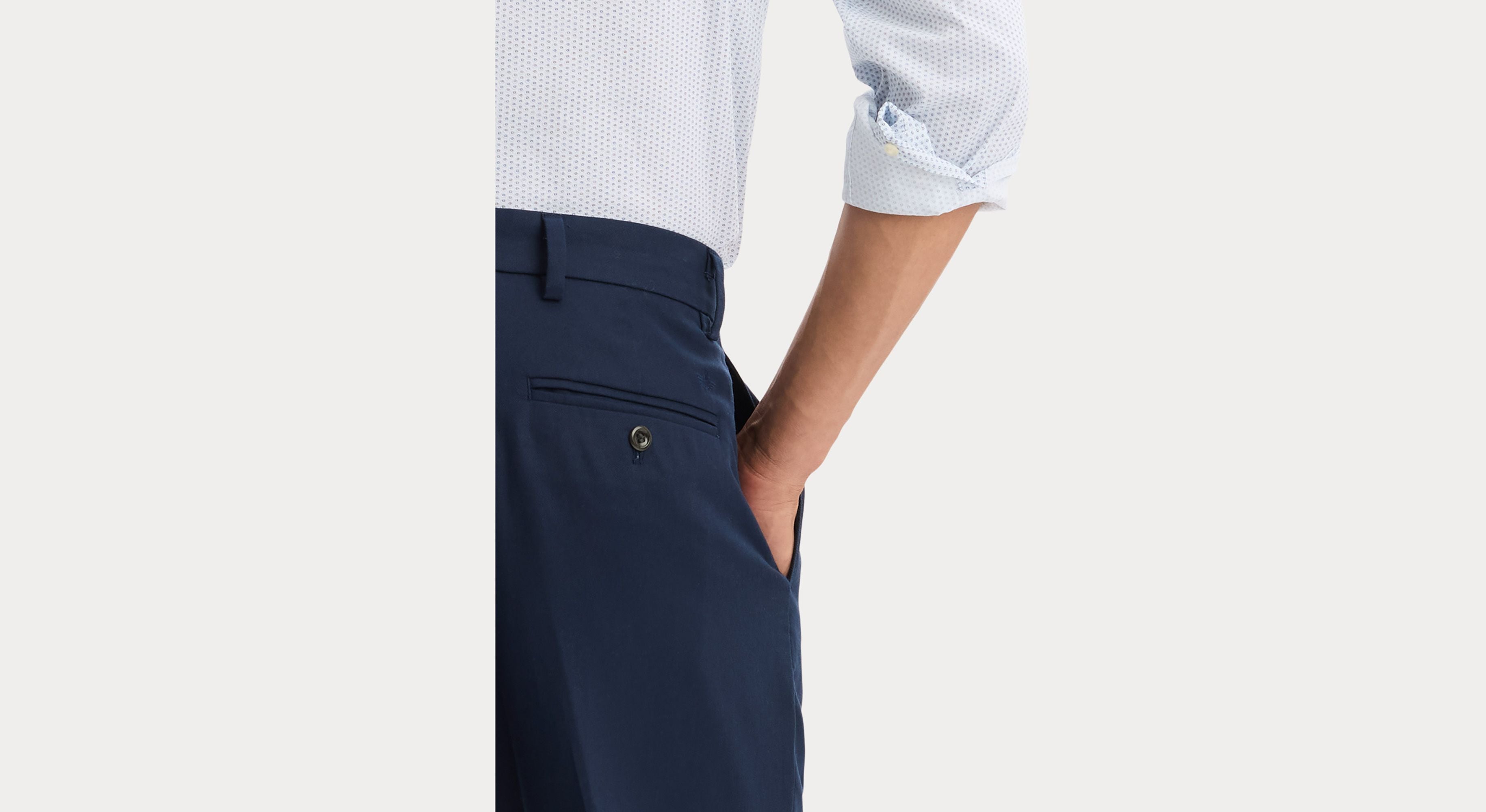 Dockers Signature Khaki Classic chino bleu marine lin
