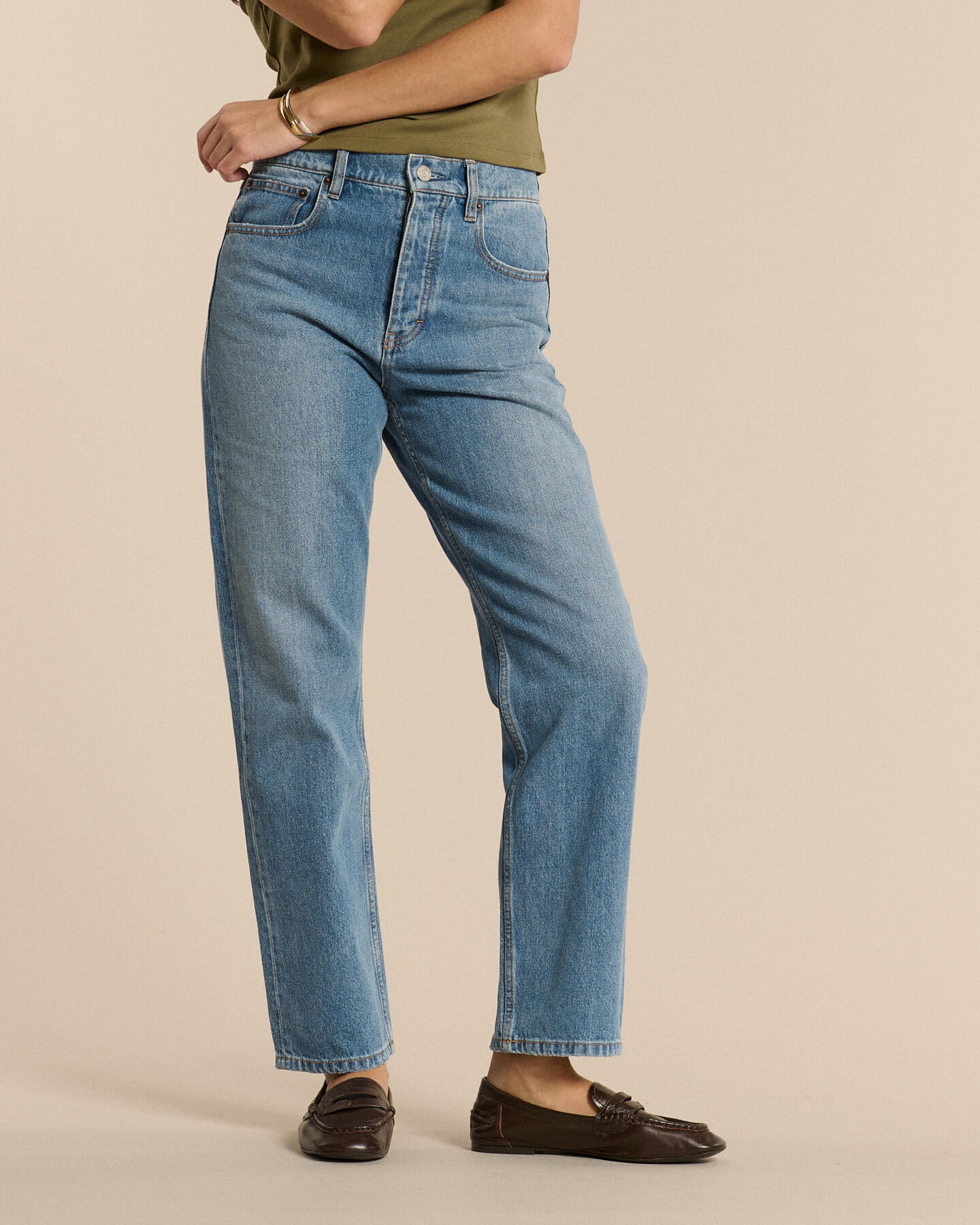 Labdip Quincy Denim Stone Fade IN 28 jean boyfriend bleu