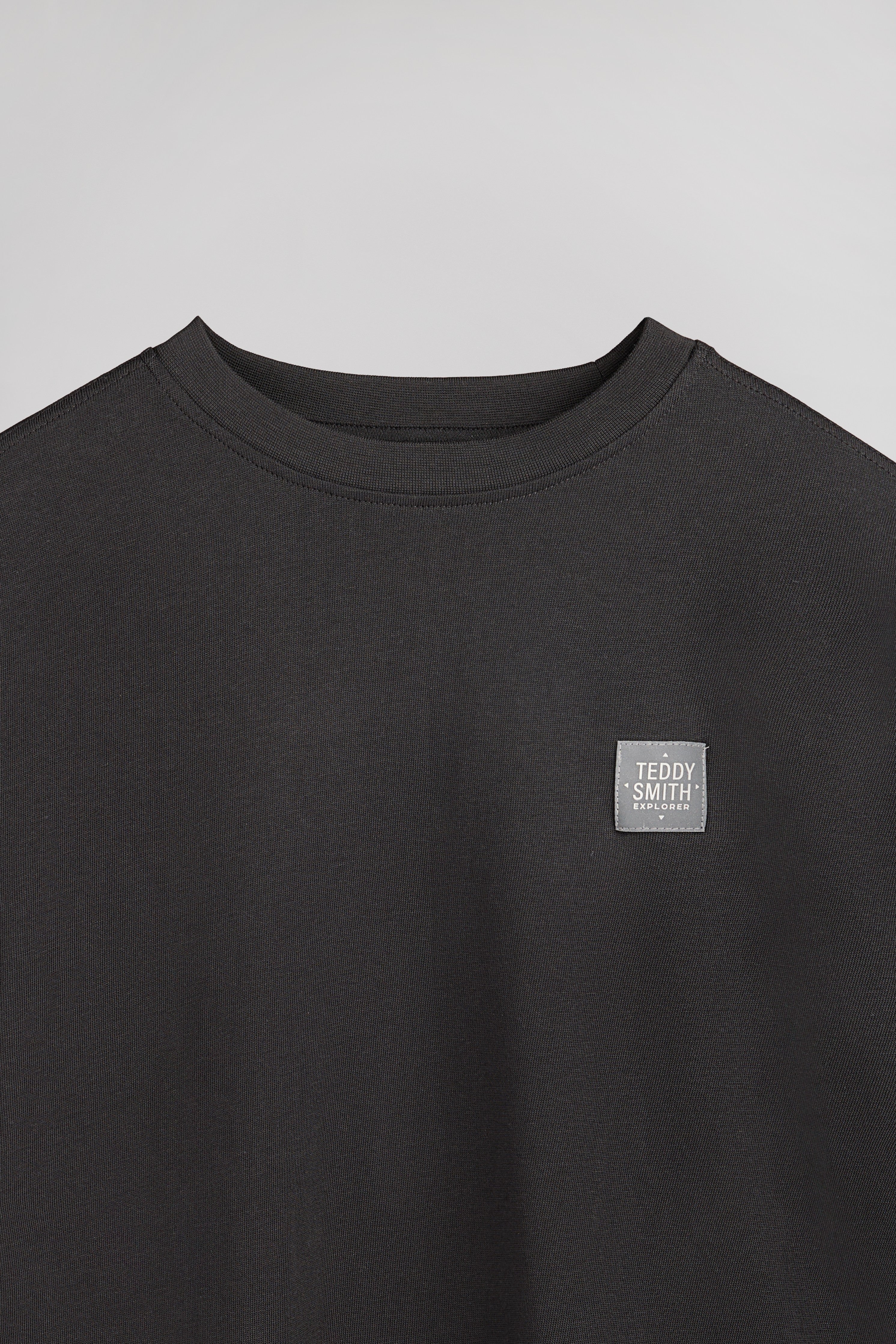 Teddy Smith T-Ylvain MC JR tee-shirt gris anthracite garçon