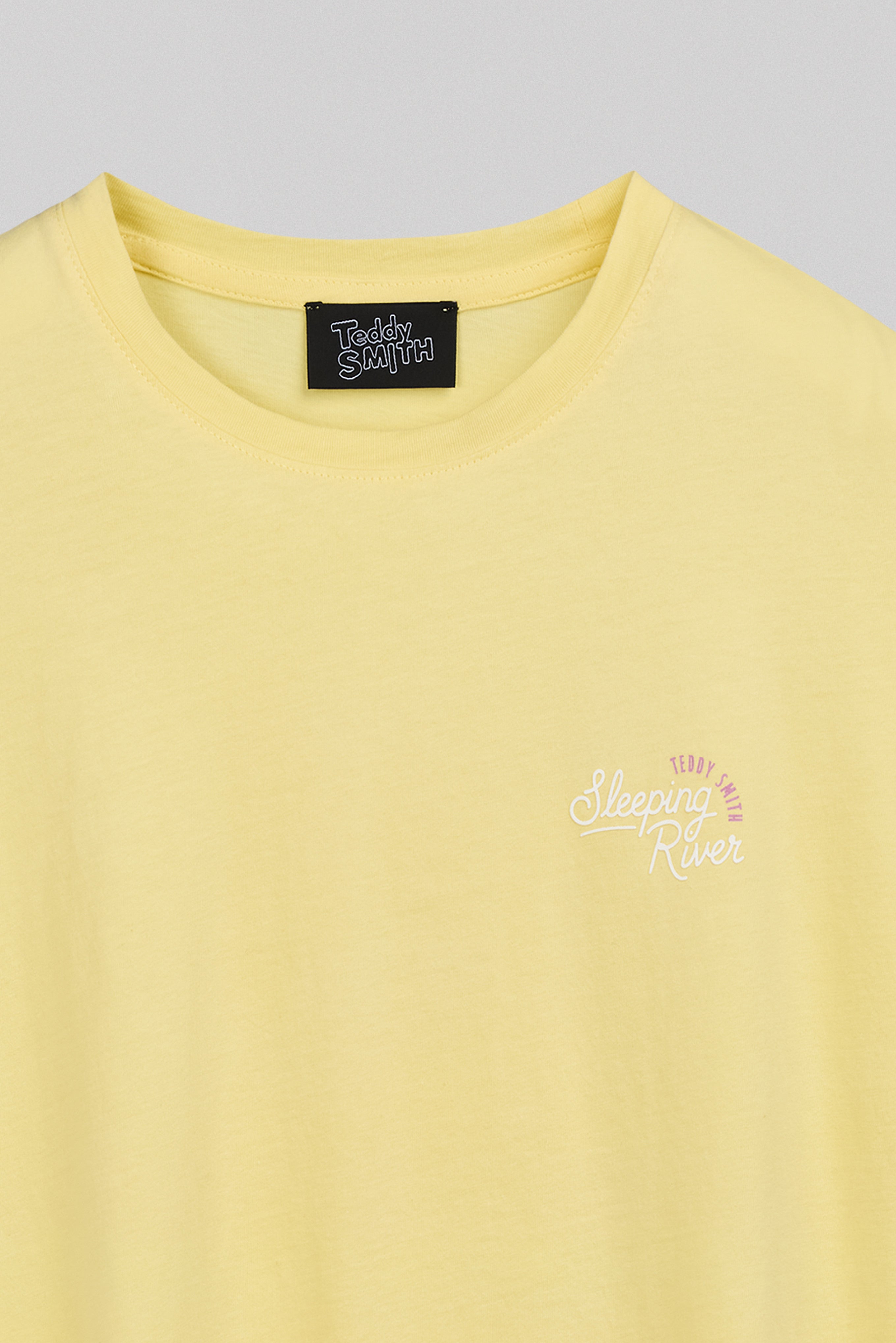 Teddy Smith T-Monty t-shirt femme jaune citron coton