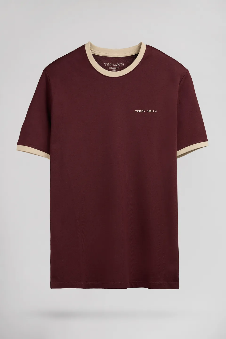 Teddy Smith The Tee 2 R MC t-shirt bordeaux foncé coton