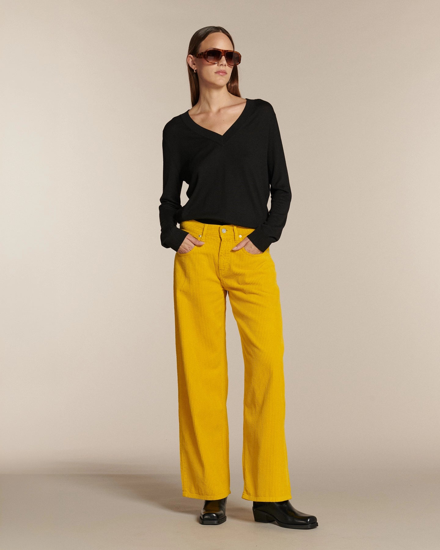 Labdip River Corduroy Dye pantalon velours doré grunge coton