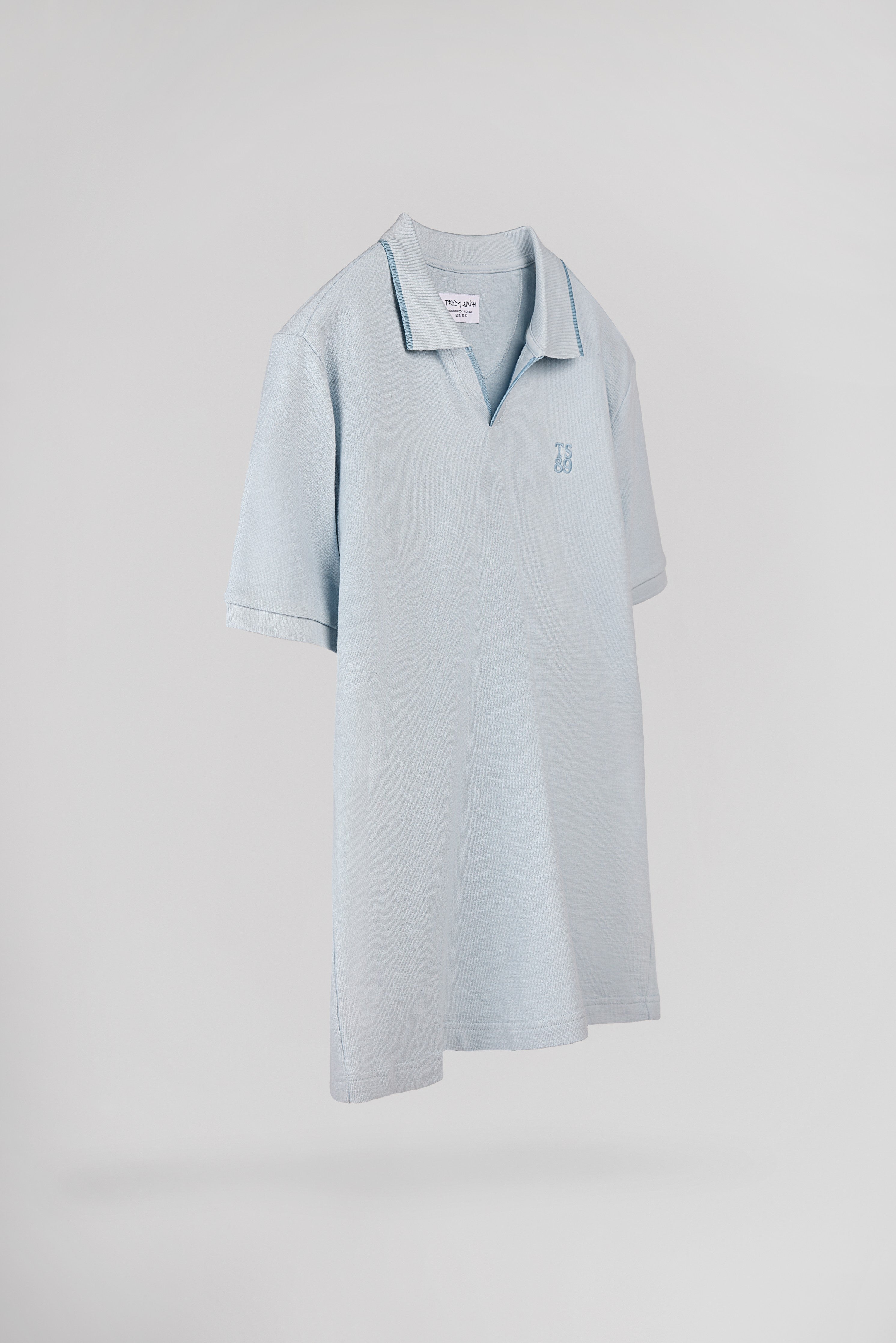 Teddy Smith P-Soner MC polo éponge bleu pastel coton