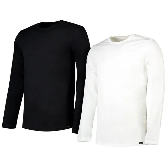 Lee Twin Pack Crew Tee-shirt homme slim blanc lot 2