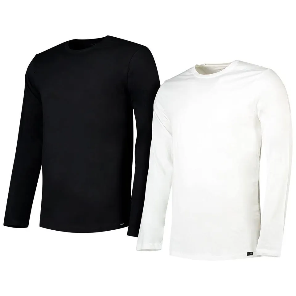 Lee Twin Pack Crew Tee-shirt homme slim blanc lot 2