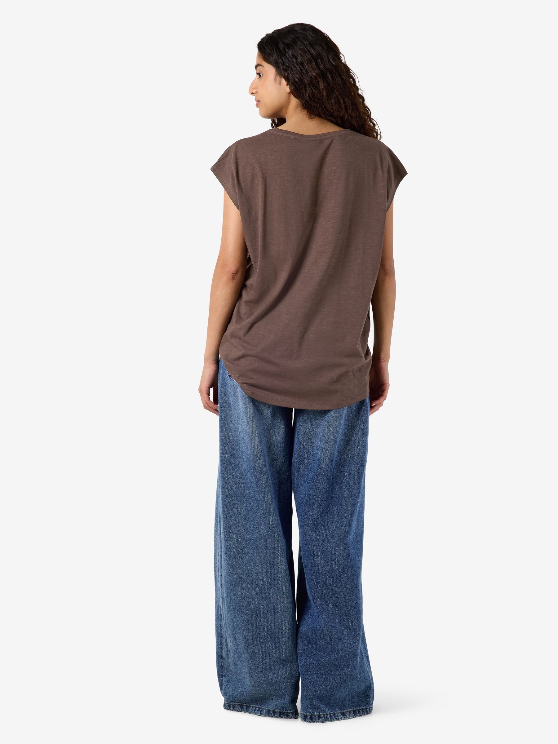 Noisy May Mathilde t-shirt oversize coton bio long