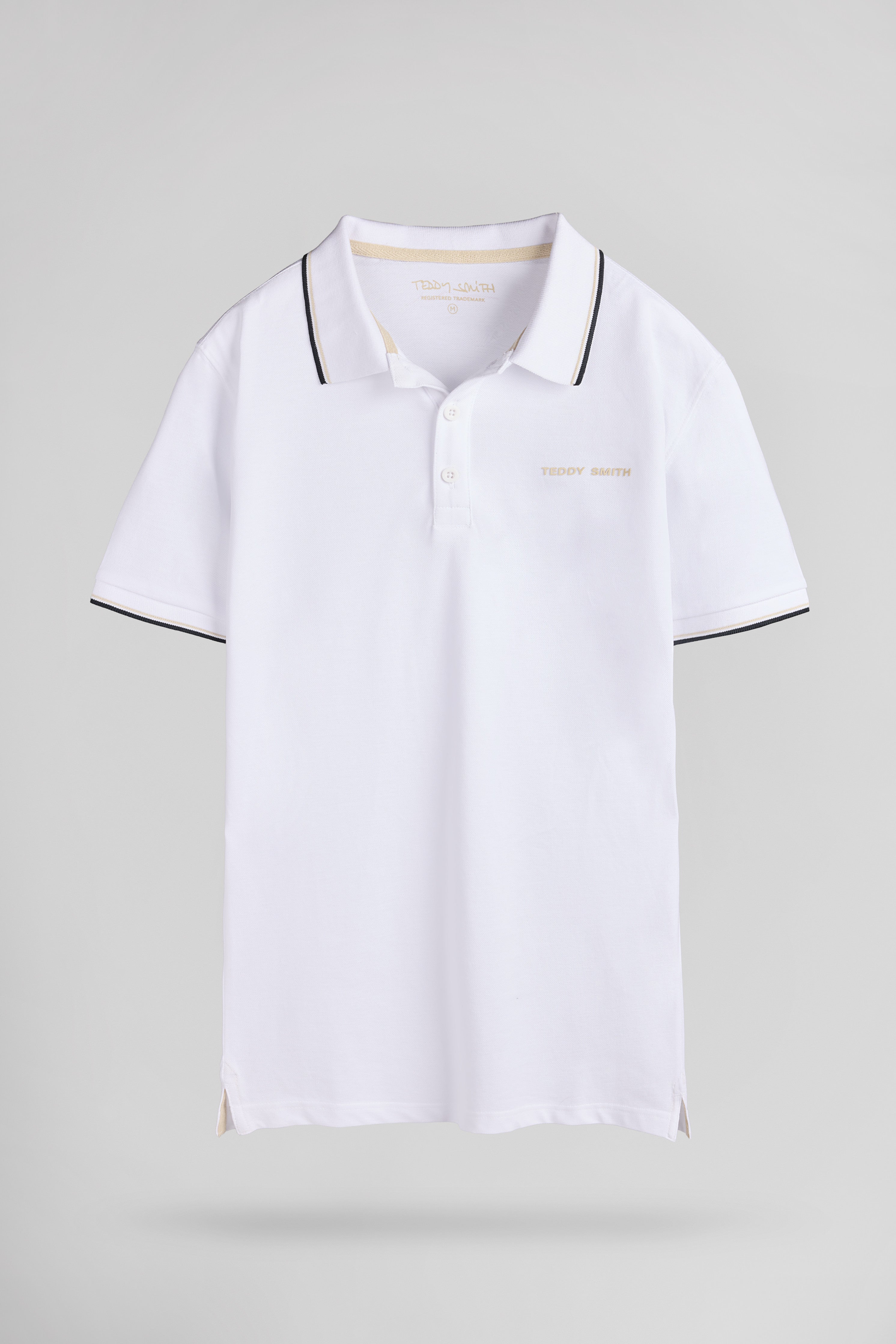 Teddy Smith Pasian 2 MC Polo homme blanc coton piqué