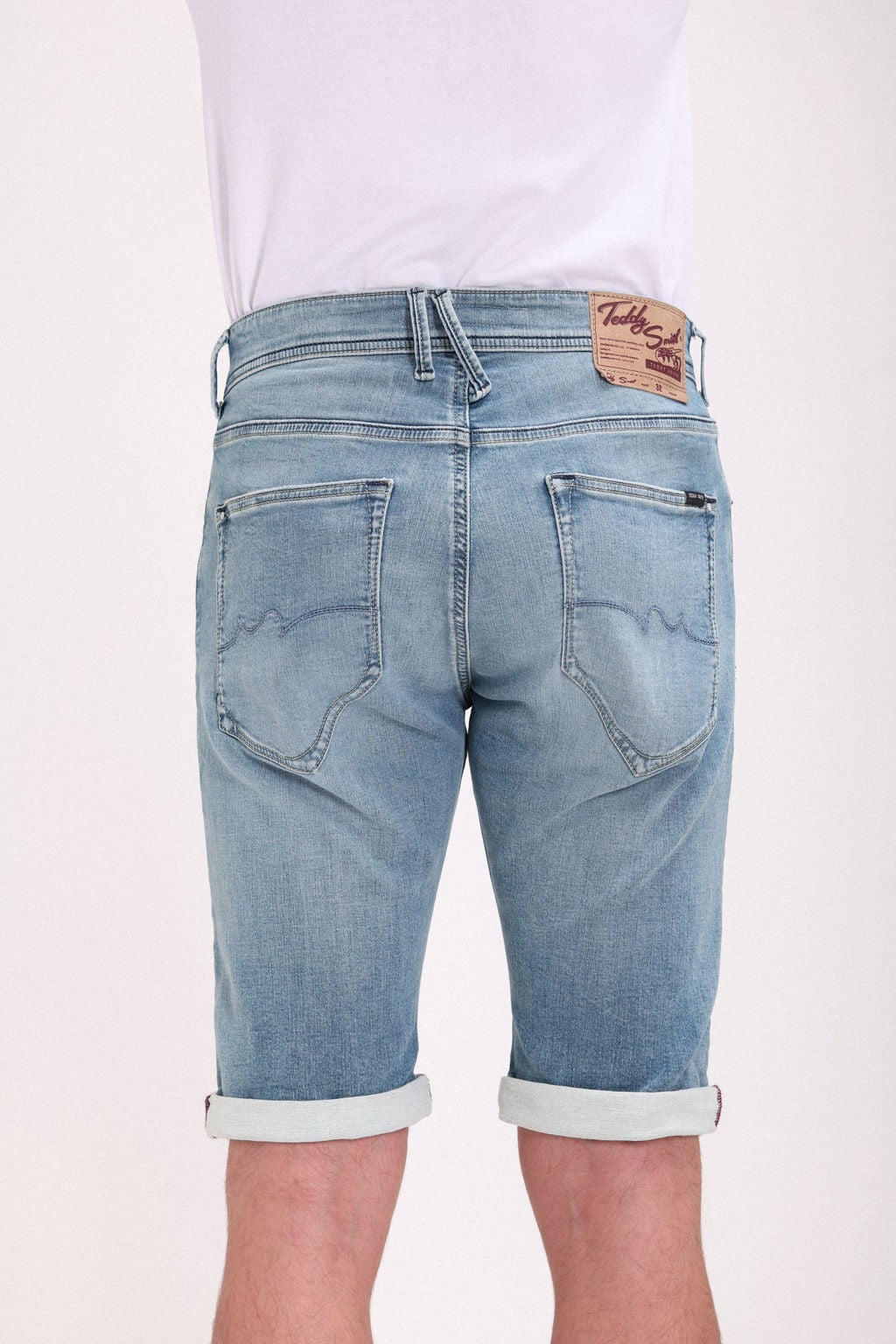Teddy Smith Scotty 3 bermuda indigo clair sweat denim